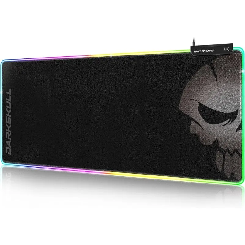 Spirit of Gamer Darkskull Hub RGB - XXXL Tappetino per mouse per gioco da computer Nero - immagine 1