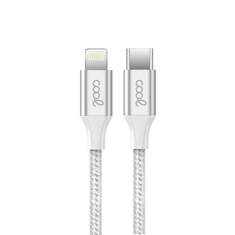 Cavo USB in nylon da tipo C a Lightning da 1,2 m bianco - immagine 1