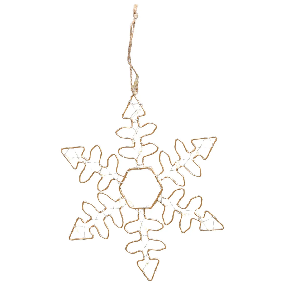 Fiocco di neve LED Hakime; 17x20.5 cm (LxH); oro - immagine 1