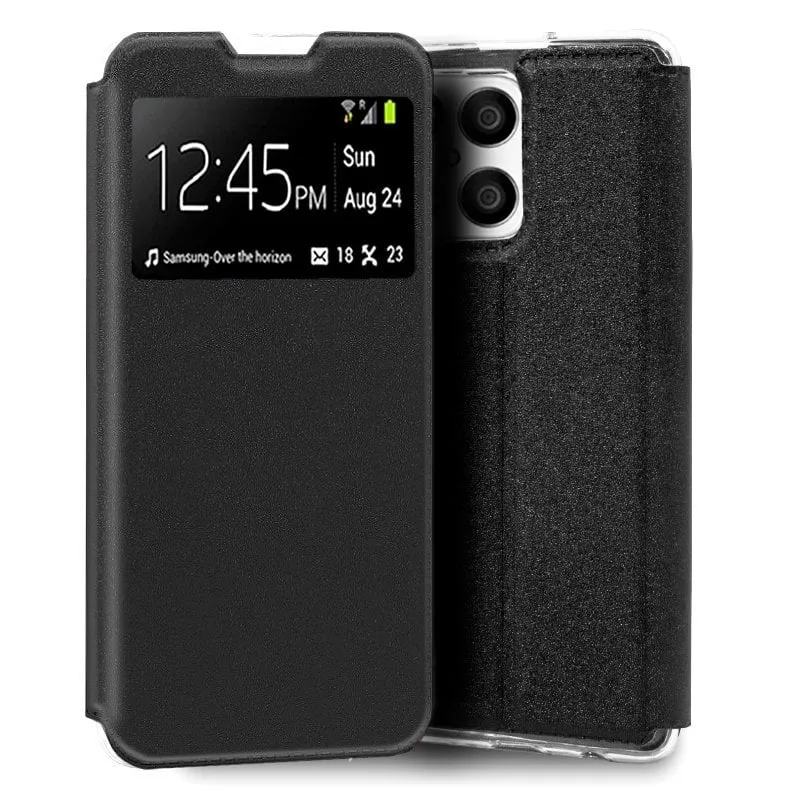 Custodia Flip Cover nera liscia e fantastica per Huawei Honor X8 - immagine 1