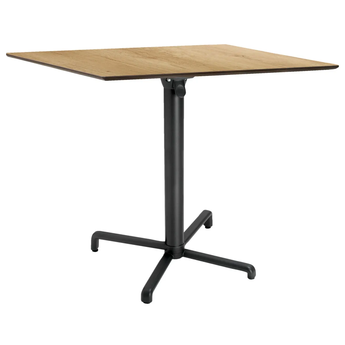 VEGA Tavolo da esterno Lift quadrato; 68x68x72 cm (LxLxH); Piano tavolo quercia/naturale, struttura antracite; quadrata - immagine 1
