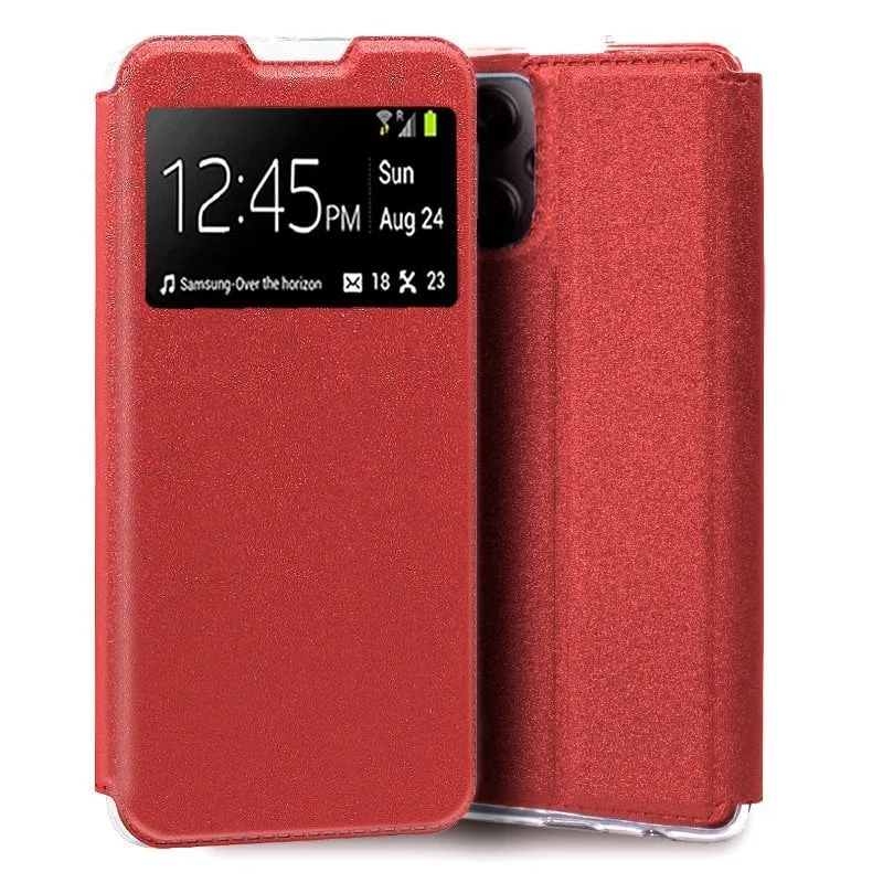Custodia Flip Cover tinta unita rossa per Xiaomi Poco X5 Pro 5G - immagine 1