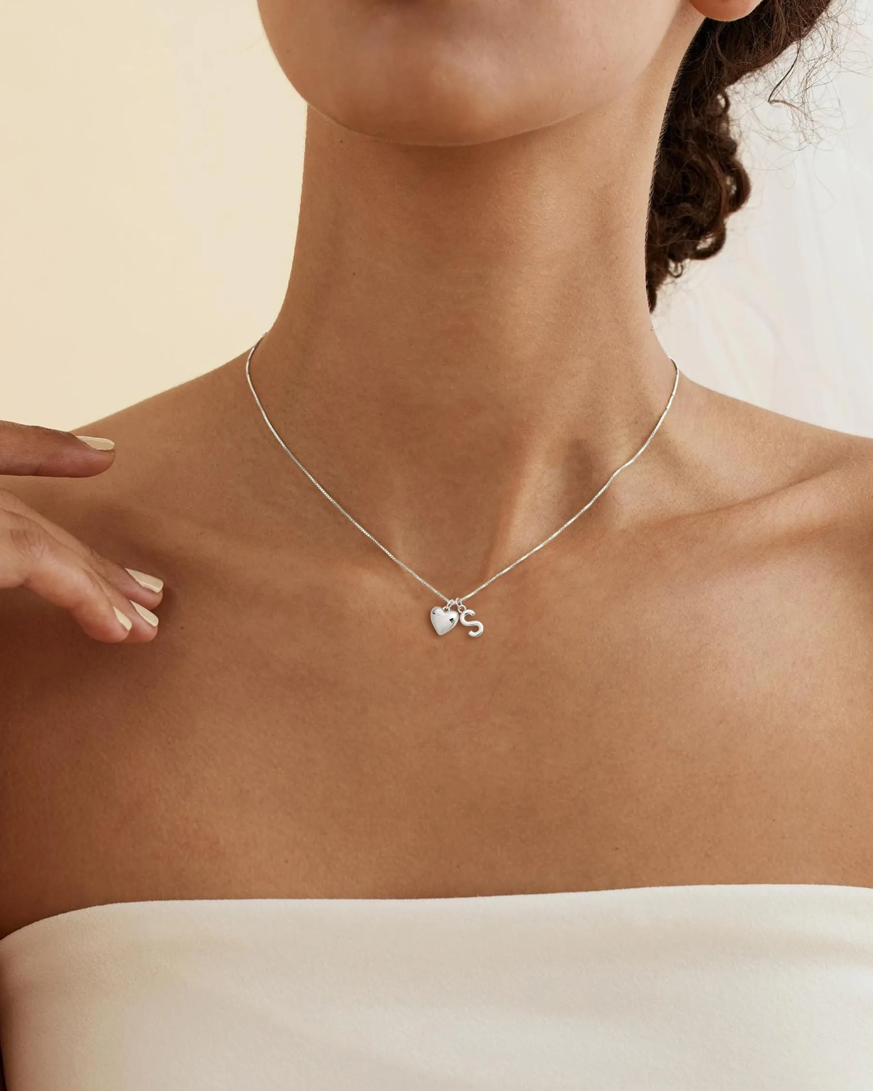 Asdecy Collana Cuore Iniziale S Personalizzata Von Con Nome Argento 925 Donna Anallergici Senza Nichel Natale Gioielli Regalo San Valentino Donne - immagine 5
