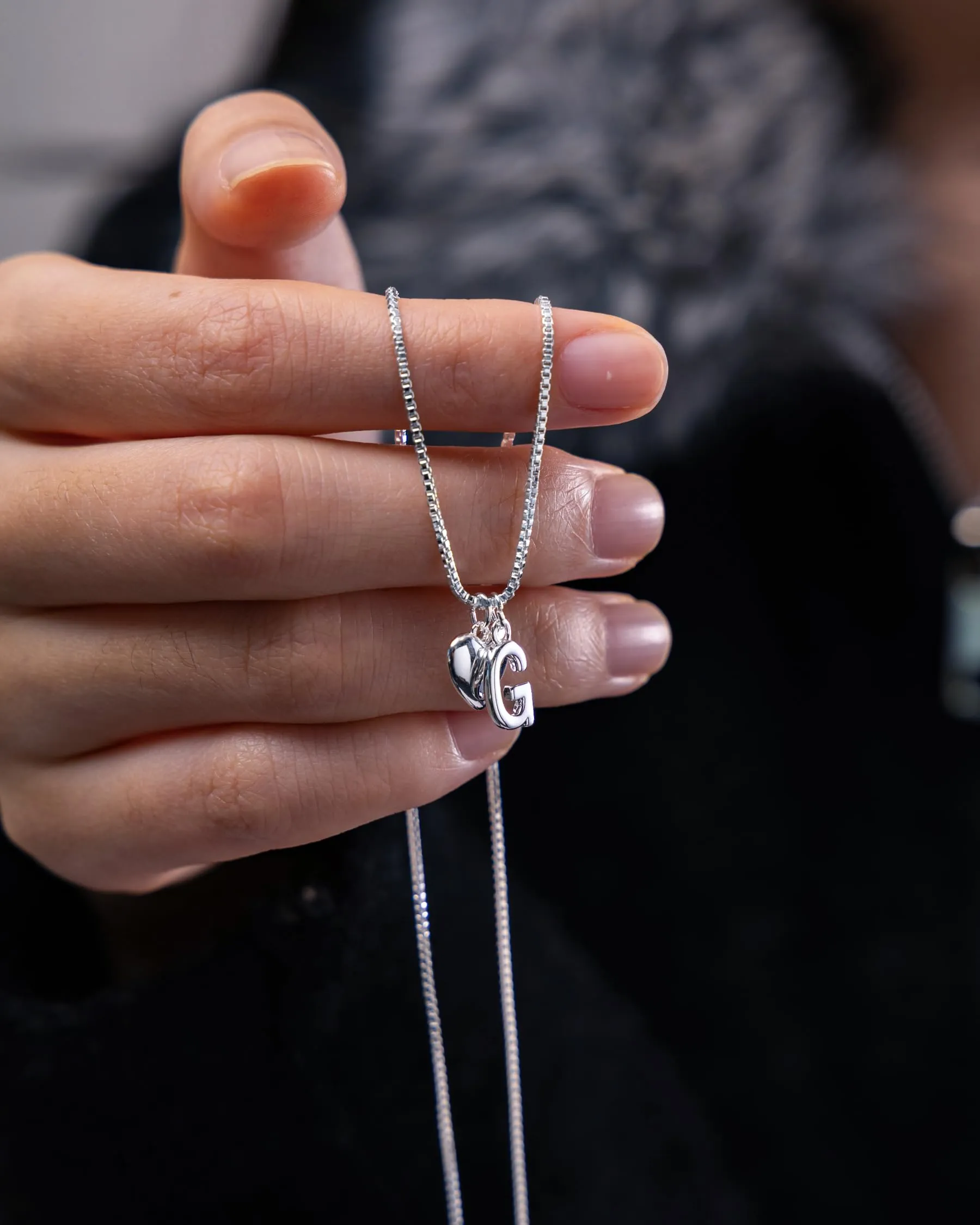 Asdecy Collana Cuore Iniziale G Personalizzata Von Con Nome Argento 925 Donna Anallergici Senza Nichel Natale Gioielli Regalo San Valentino Donne - immagine 3