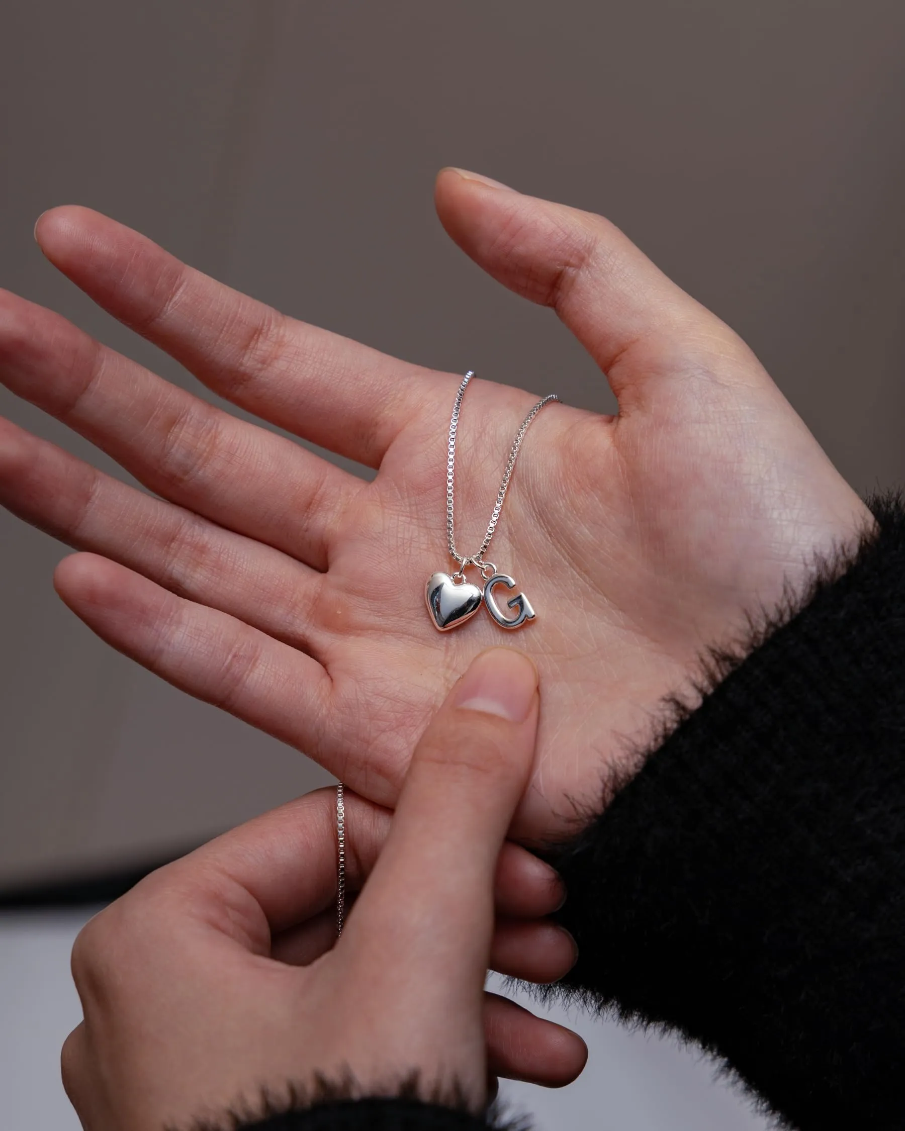 Asdecy Collana Cuore Iniziale G Personalizzata Von Con Nome Argento 925 Donna Anallergici Senza Nichel Natale Gioielli Regalo San Valentino Donne - immagine 5