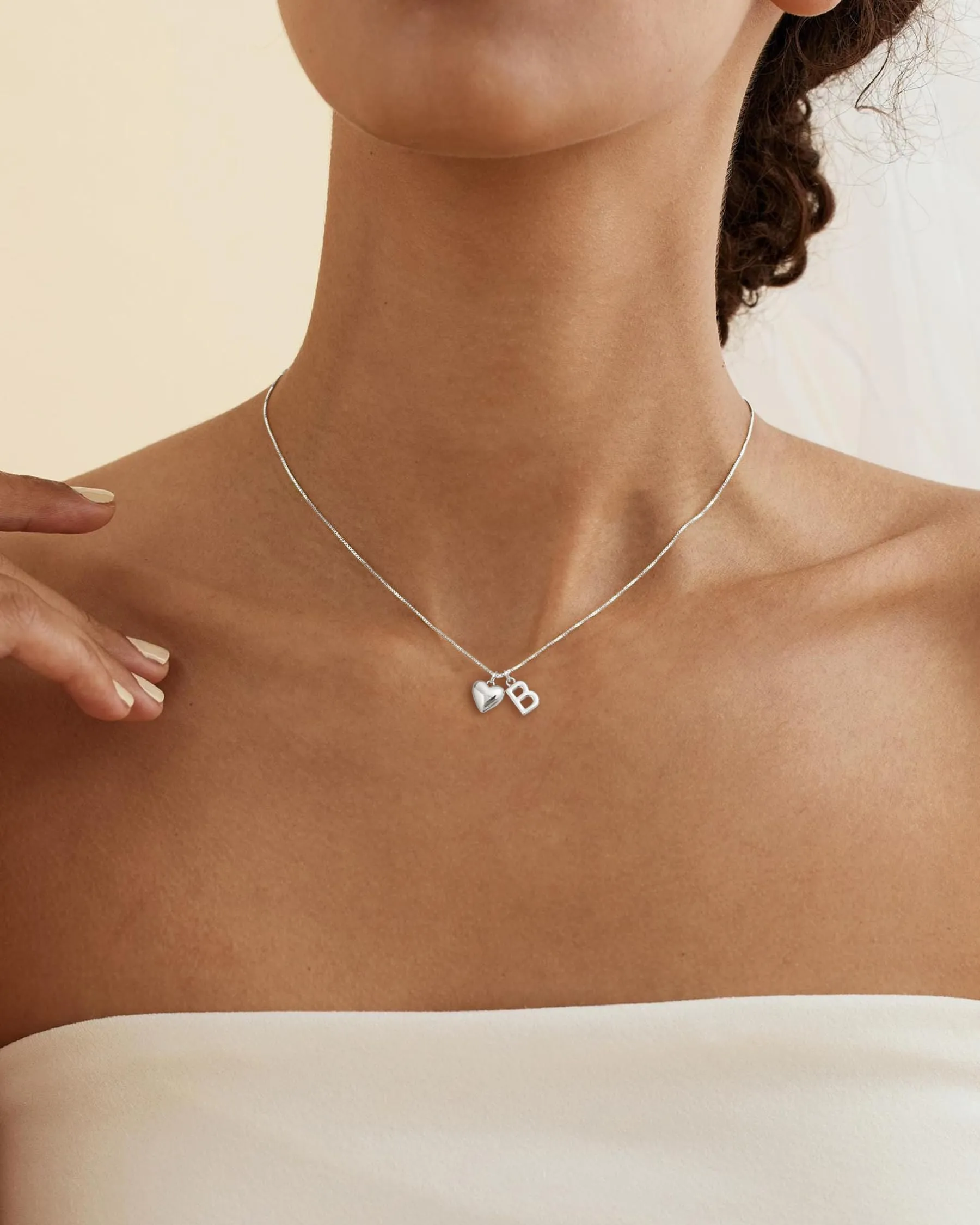 Asdecy Collana Cuore Iniziale B Personalizzata Von Con Nome Argento 925 Donna Anallergici Senza Nichel Natale Gioielli Regalo San Valentino Donne - immagine 2
