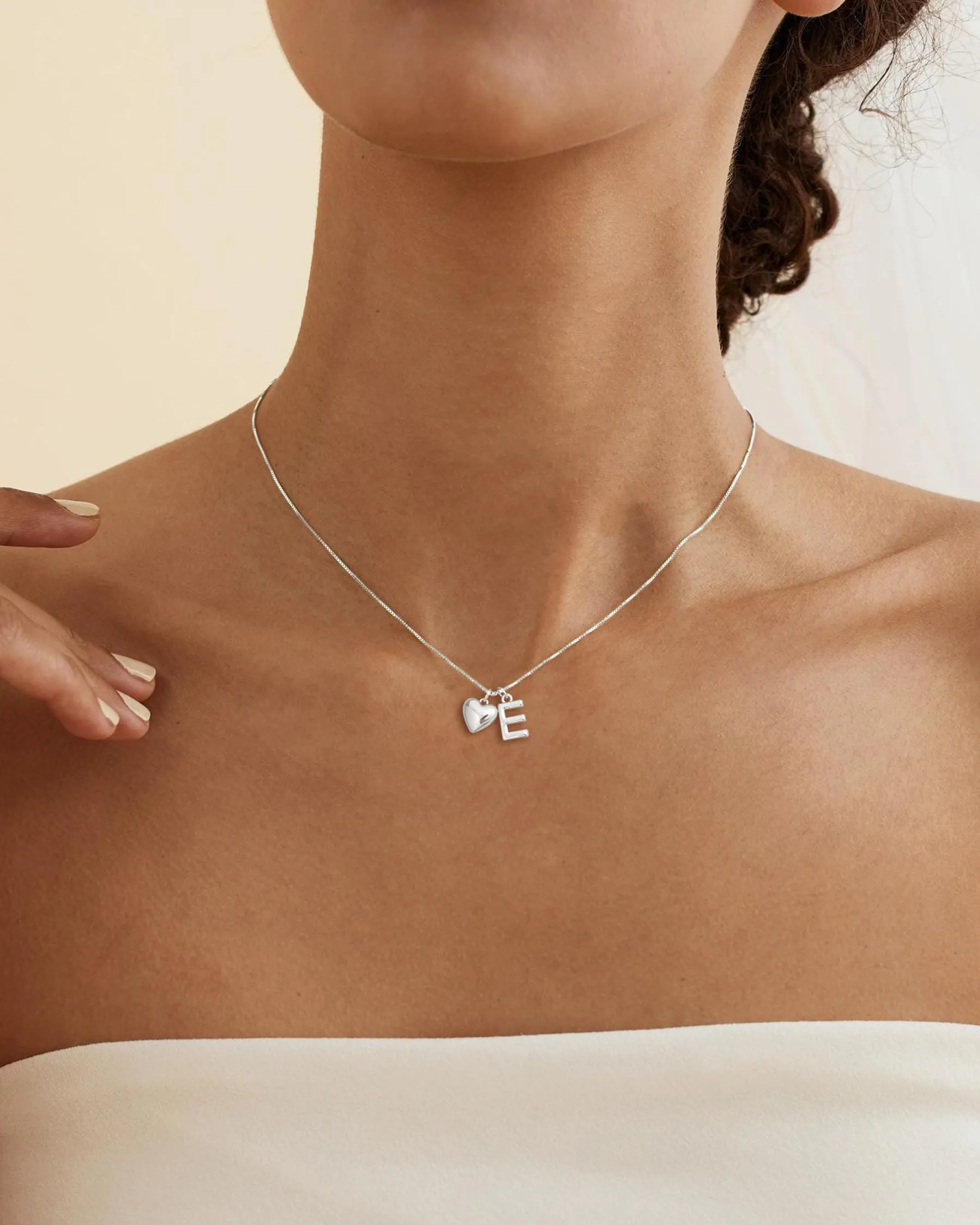 Asdecy Collana Cuore Iniziale E Personalizzata Von Con Nome Argento 925 Donna Anallergici Senza Nichel Natale Gioielli Regalo San Valentino Donne - immagine 2