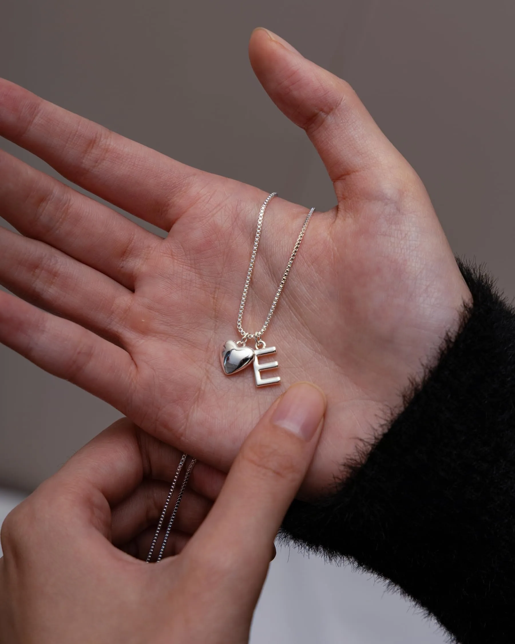 Asdecy Collana Cuore Iniziale E Personalizzata Von Con Nome Argento 925 Donna Anallergici Senza Nichel Natale Gioielli Regalo San Valentino Donne - immagine 3