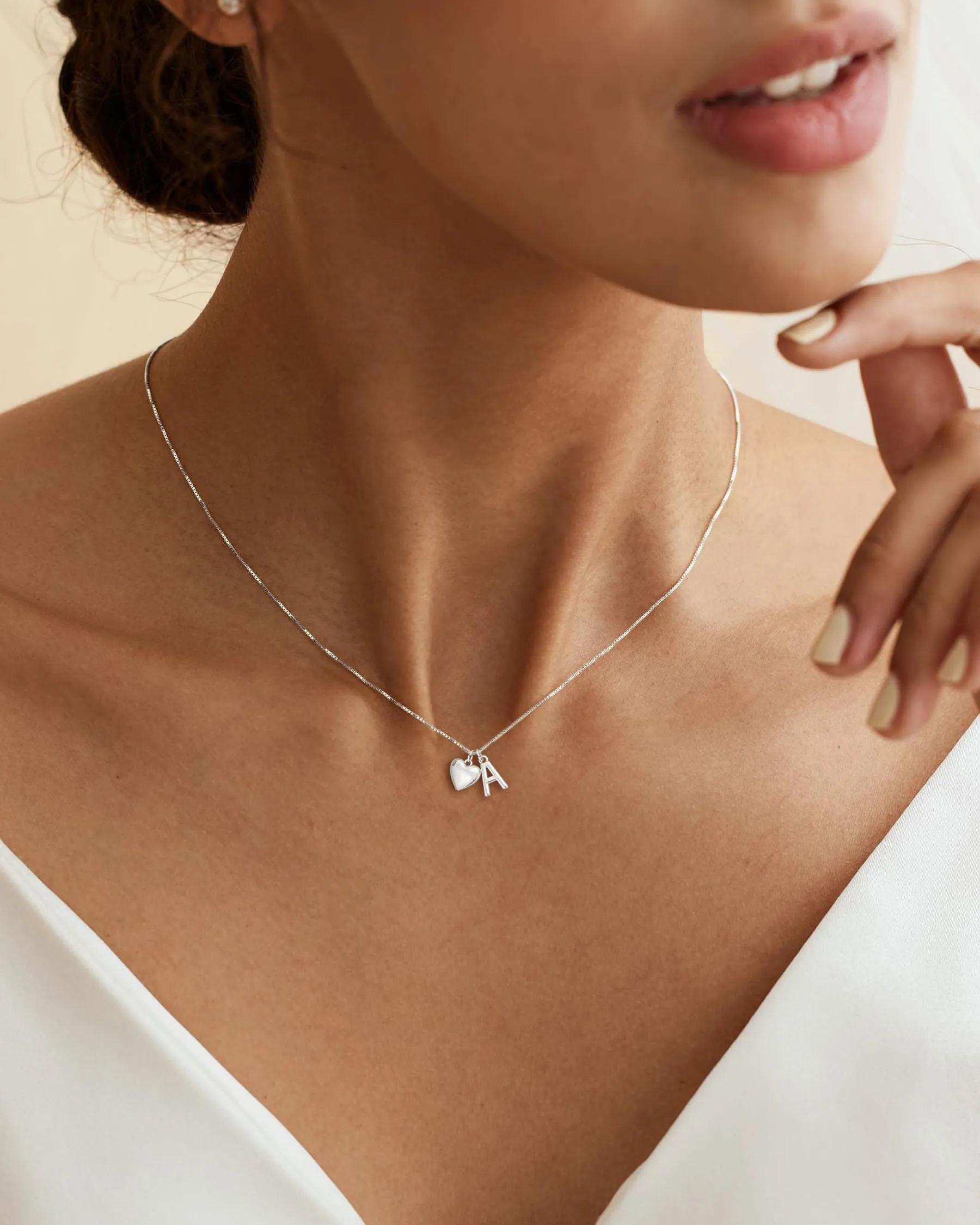 Asdecy Collana Cuore Iniziale E Personalizzata Von Con Nome Argento 925 Donna Anallergici Senza Nichel Natale Gioielli Regalo San Valentino Donne - immagine 7