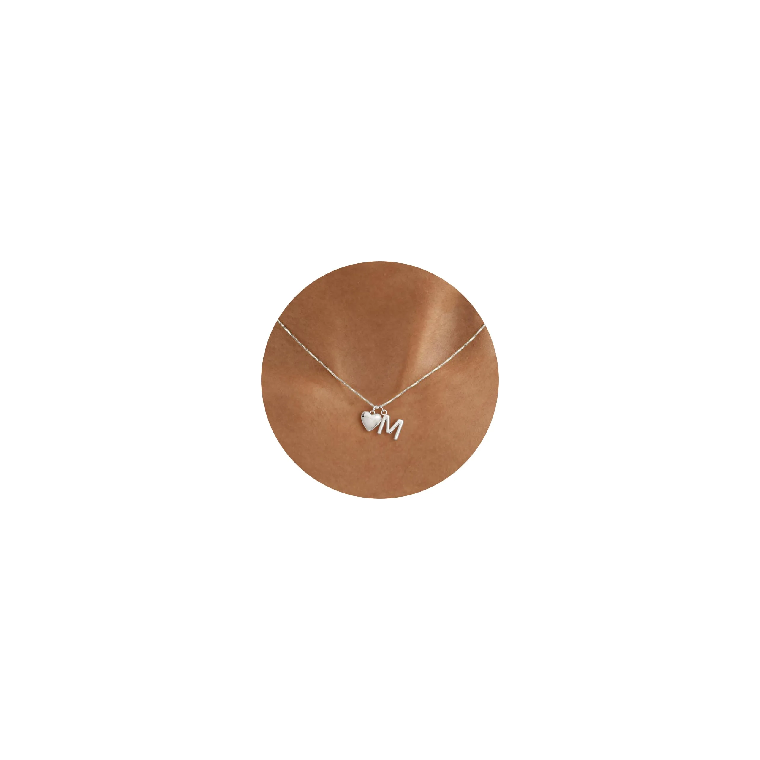 Asdecy Collana Cuore Iniziale M Personalizzata Von Con Nome Argento 925 Donna Anallergici Senza Nichel Natale Gioielli Regalo San Valentino Donne - immagine 1