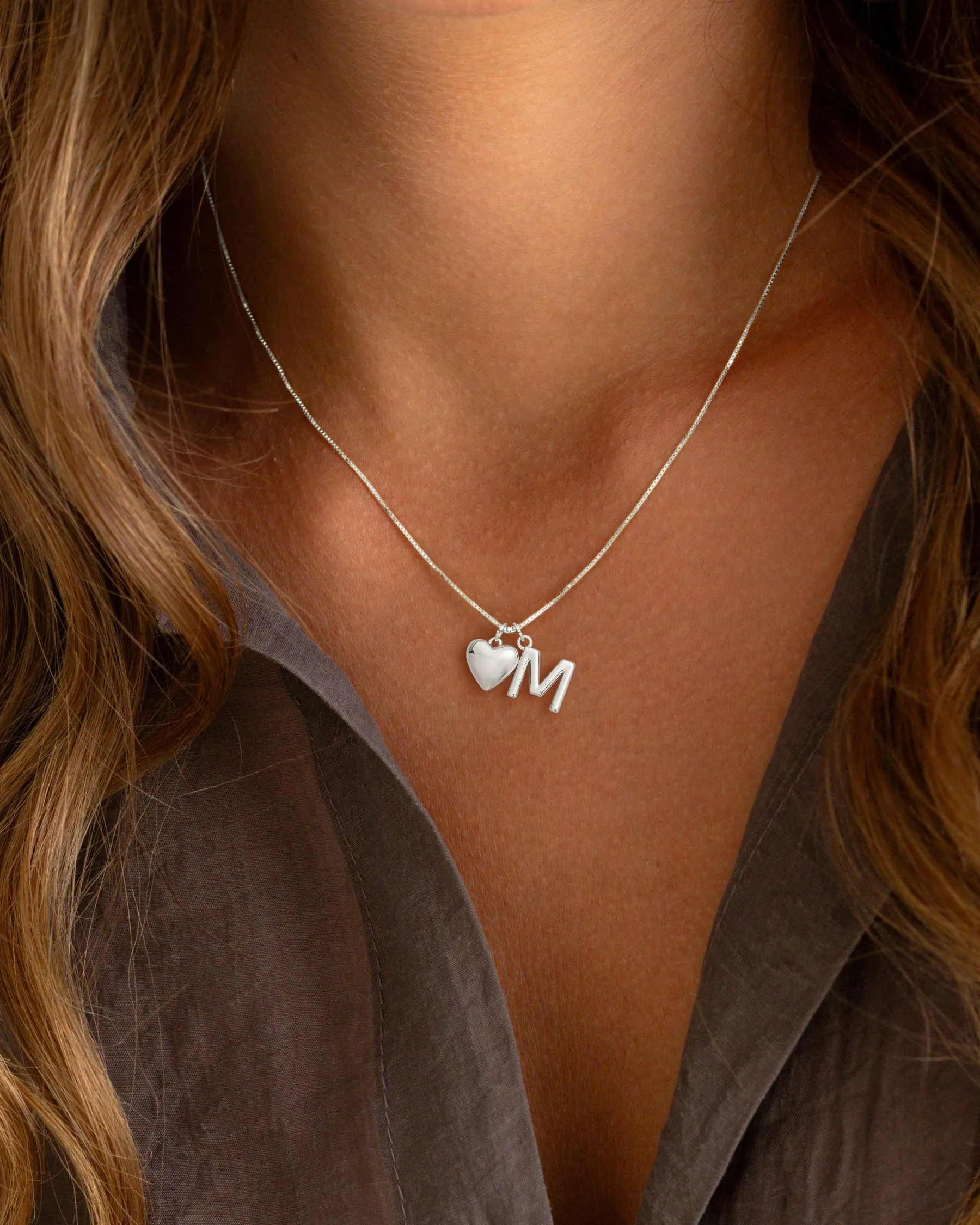 Asdecy Collana Cuore Iniziale M Personalizzata Von Con Nome Argento 925 Donna Anallergici Senza Nichel Natale Gioielli Regalo San Valentino Donne - immagine 7