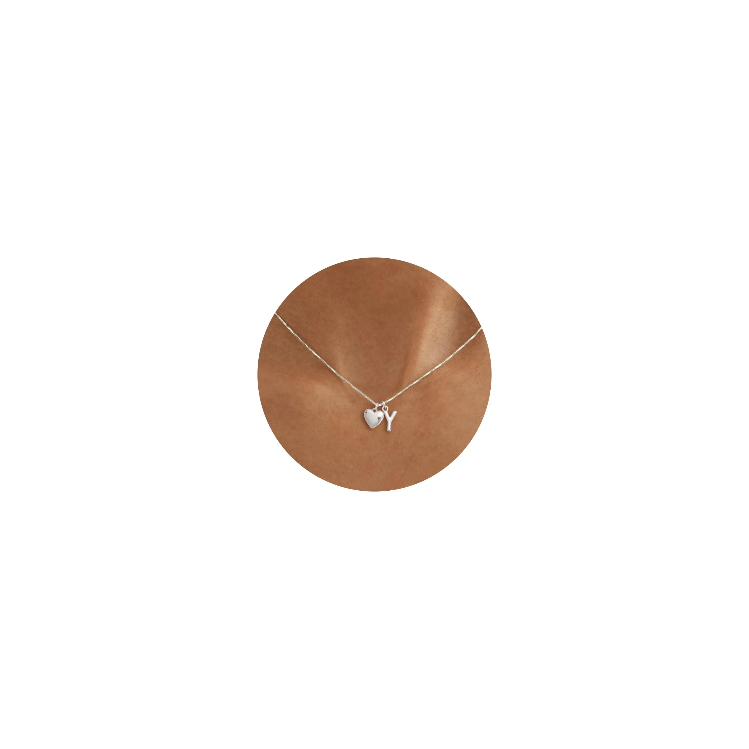 Asdecy Collana Cuore Iniziale Y Personalizzata Von Con Nome Argento 925 Donna Anallergici Senza Nichel Natale Gioielli Regalo San Valentino Donne - immagine 1