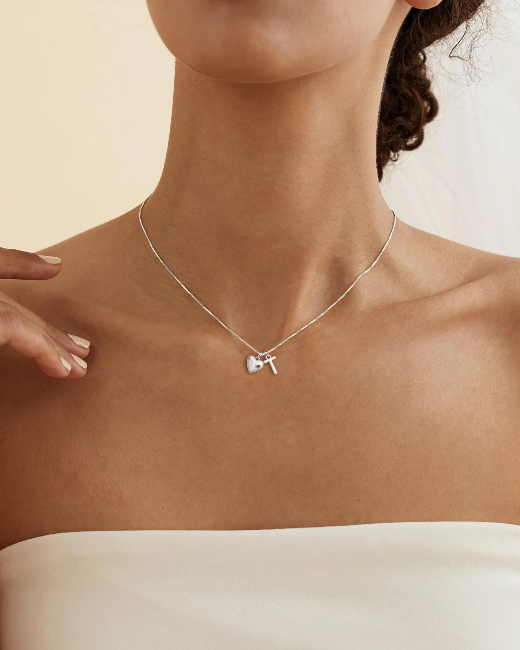 Asdecy Collana Cuore Iniziale T Personalizzata Von Con Nome Argento 925 Donna Anallergici Senza Nichel Natale Gioielli Regalo San Valentino Donne - immagine 2