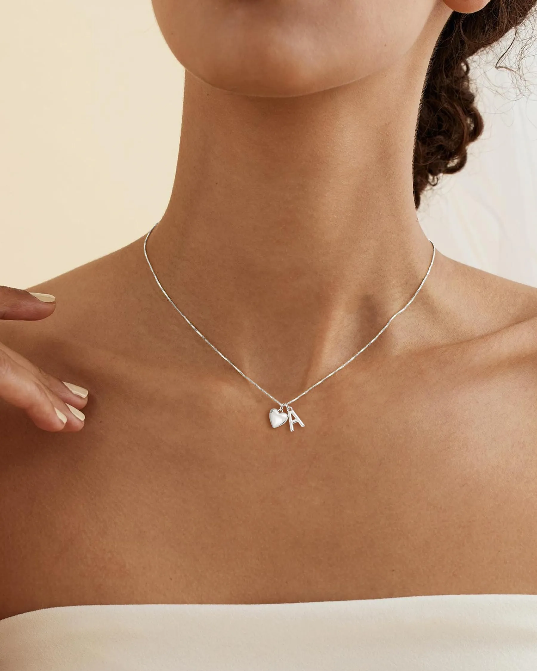 Asdecy Collana Cuore Iniziale A Personalizzata Von Con Nome Argento 925 Donna Anallergici Senza Nichel Natale Gioielli Regalo San Valentino Donne - immagine 5