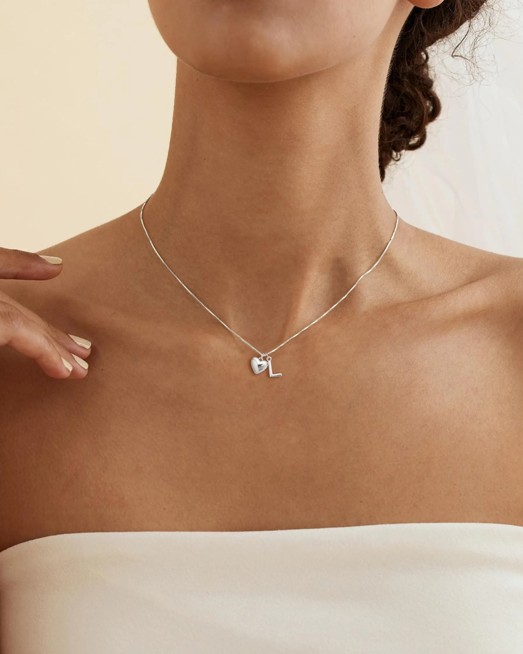 Asdecy Collana Cuore Iniziale L Personalizzata Von Con Nome Argento 925 Donna Anallergici Senza Nichel Natale Gioielli Regalo San Valentino Donne - immagine 4