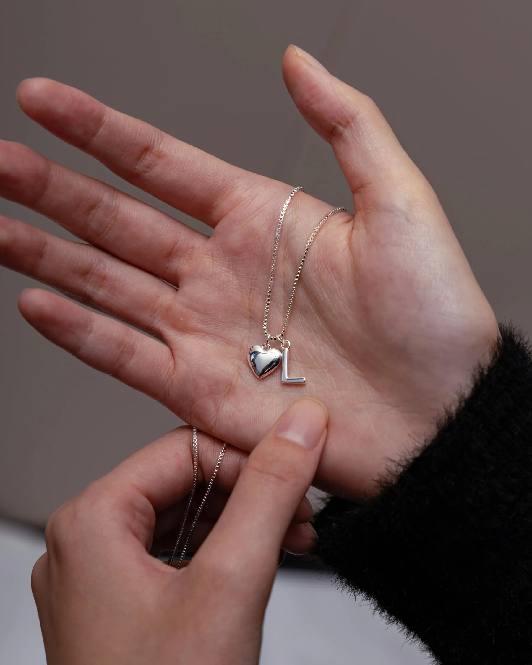Asdecy Collana Cuore Iniziale J Personalizzata Von Con Nome Argento 925 Donna Anallergici Senza Nichel Natale Gioielli Regalo San Valentino Donne - immagine 3