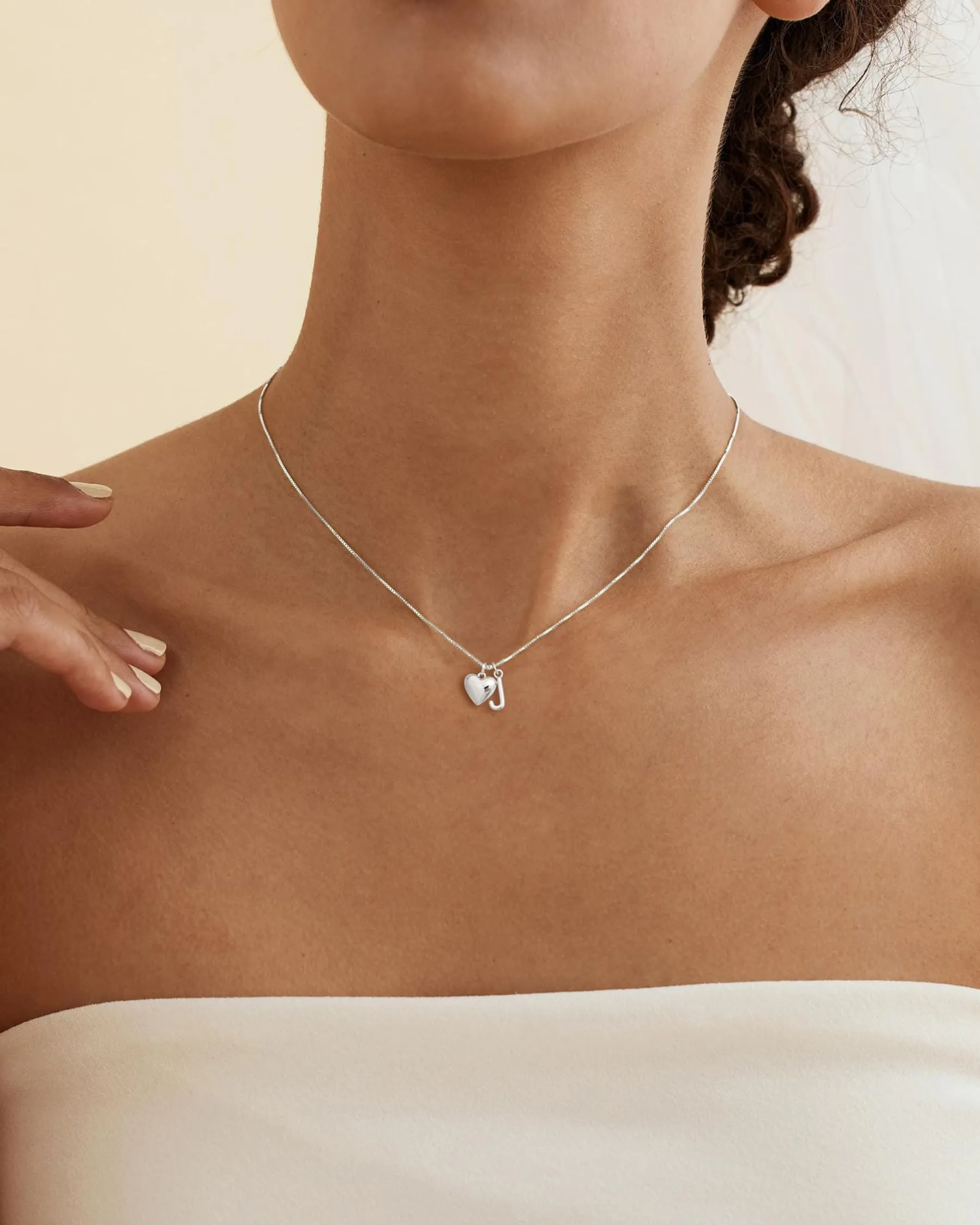 Asdecy Collana Cuore Iniziale J Personalizzata Von Con Nome Argento 925 Donna Anallergici Senza Nichel Natale Gioielli Regalo San Valentino Donne - immagine 4
