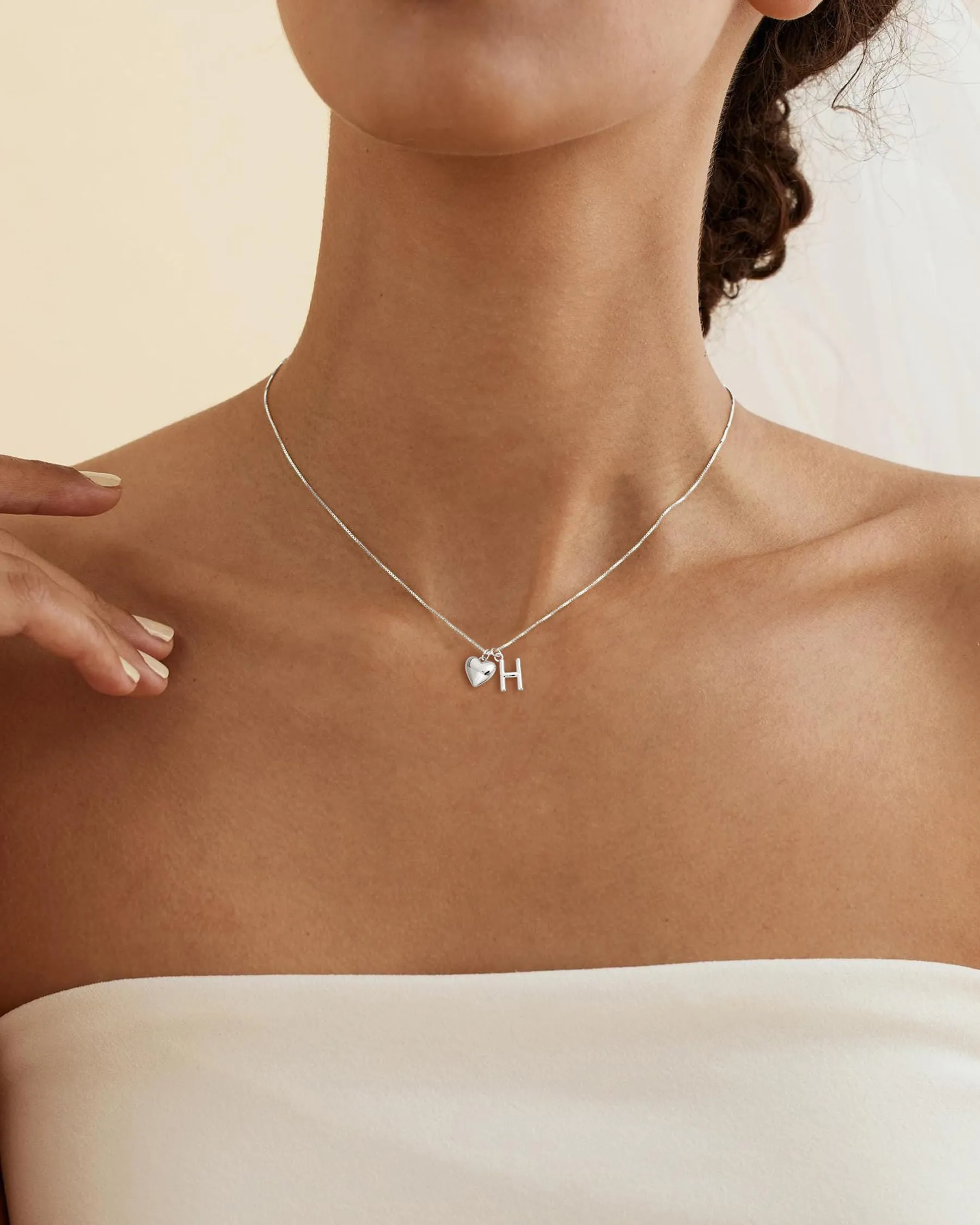Asdecy Collana Cuore Iniziale H Personalizzata Von Con Nome Argento 925 Donna Anallergici Senza Nichel Natale Gioielli Regalo San Valentino Donne - immagine 2