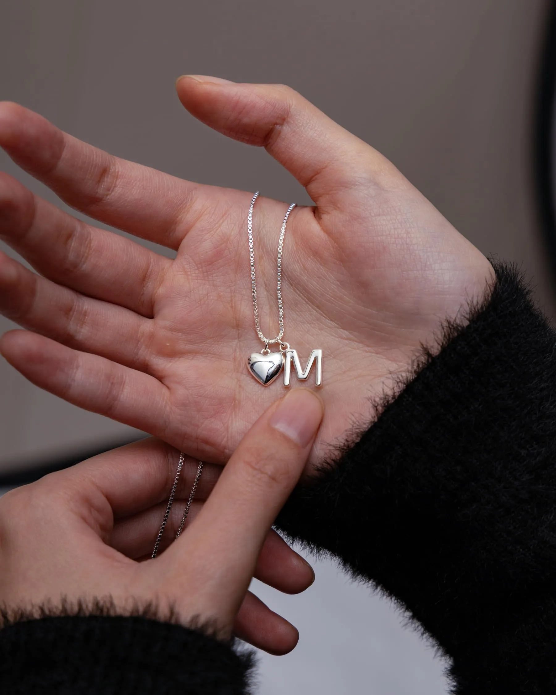 Asdecy Collana Cuore Iniziale N Personalizzata Von Con Nome Argento 925 Donna Anallergici Senza Nichel Natale Gioielli Regalo San Valentino Donne - immagine 3