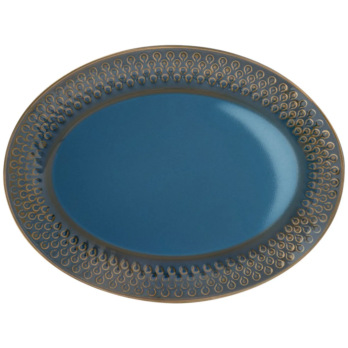 4x VEGA Piatto da portata Aranda; 35x26.5x3.7 cm (LxLxH); blu; 4 pz. / Pacco - immagine 1