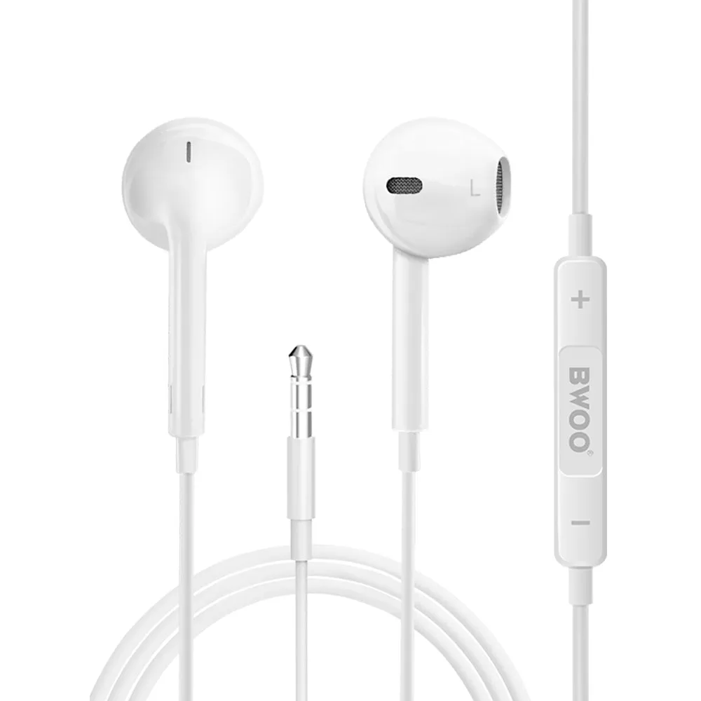 Auricolari 3.5mm BWOO HF05, Bianco - immagine 1
