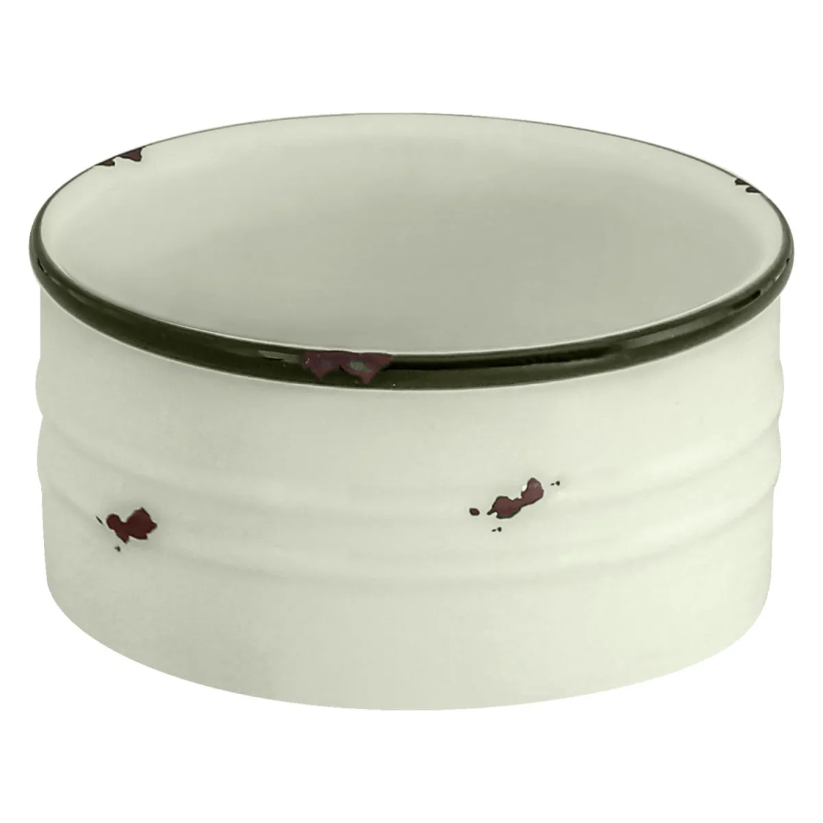 12x VEGA Ciotolina Liron; 180 ml, 9x4 cm (ØxH); bianco crema/nero; rotonda; 12 pz. / Pacco - immagine 1