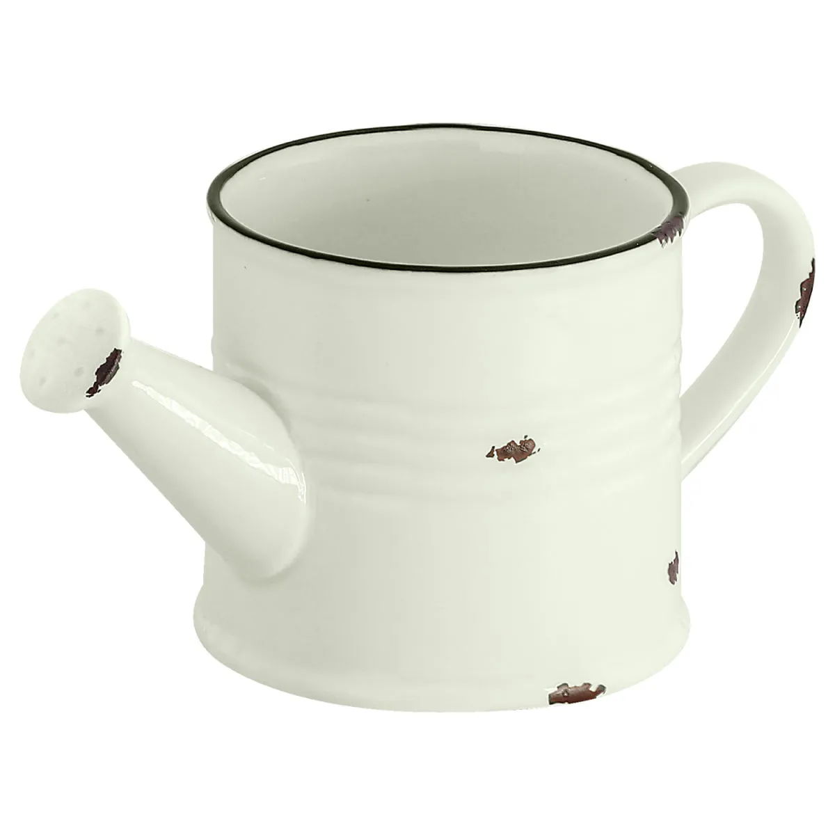 4x VEGA Bricco annaffiatoio Liron; 280 ml, 16x8x7.5 cm (LxØxH); bianco crema/nero; 4 pz. / Pacco - immagine 1