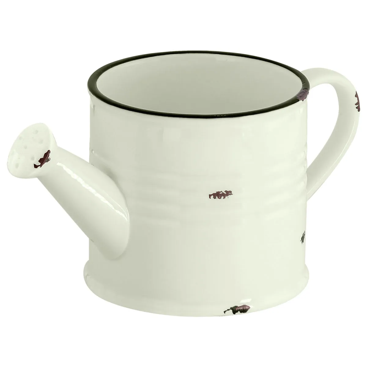 3x VEGA Bricco annaffiatoio Liron; 630 ml, 20x10.5x9.5 cm (LxØxH); bianco crema/nero; 3 pz. / Pacco - immagine 1