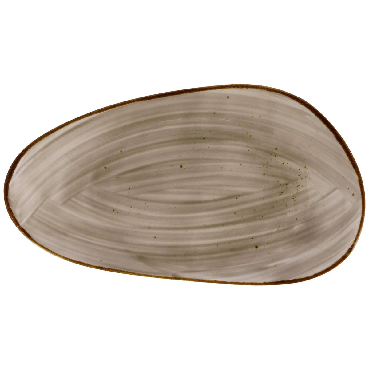 6x VEGA Piatto Nebro forma organica; 17x10x3 cm (LxLxH); grigio; 6 pz. / Pacco - immagine 1