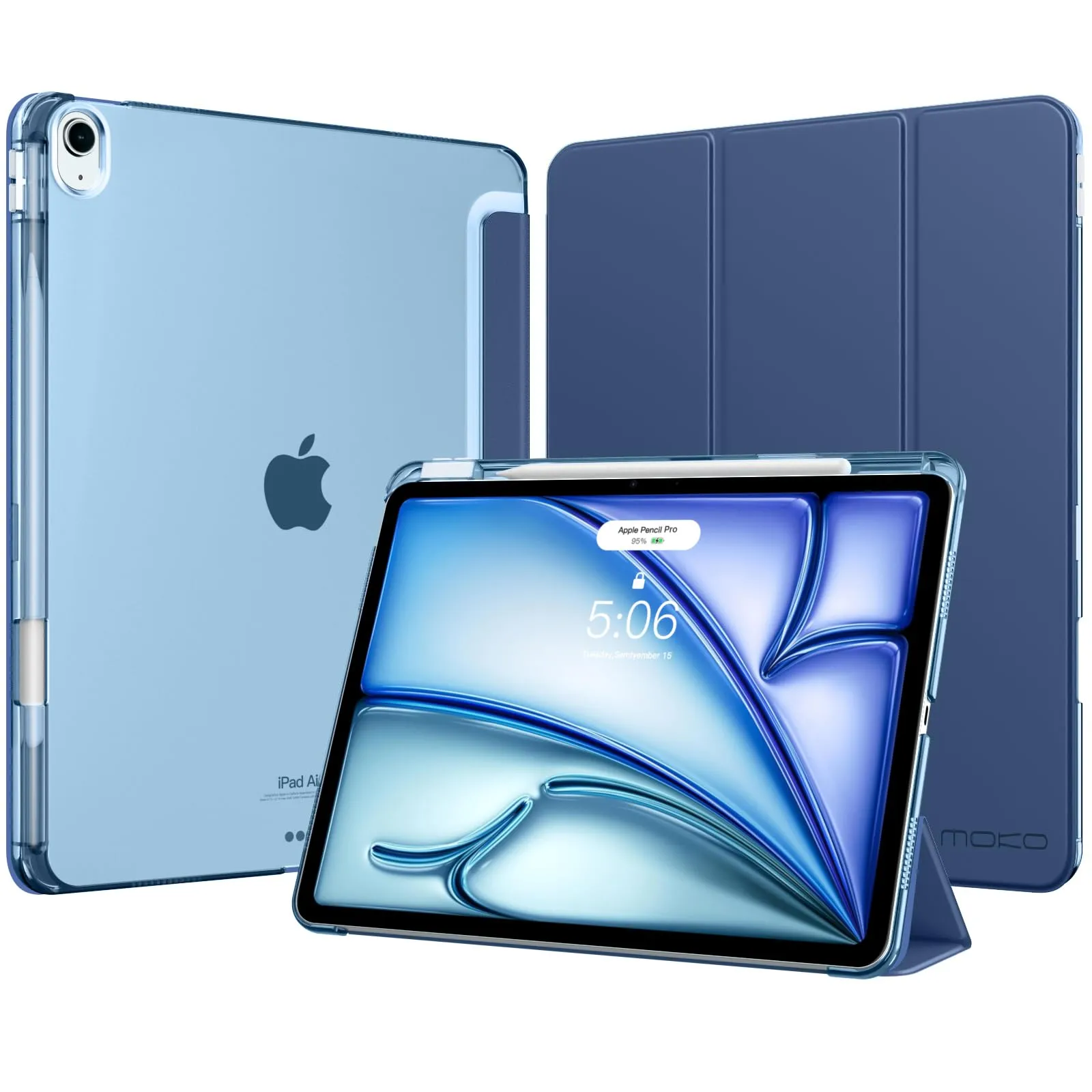 MoKo Cover per iPad Air 13 Pollici Case (M4/M3/M2) con Portapenna - immagine 1