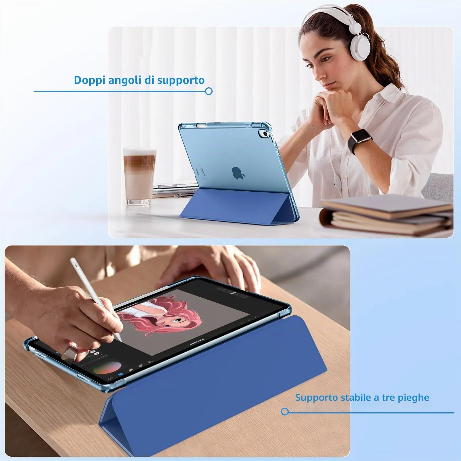 MoKo Cover per iPad Air 13 Pollici Case (M4/M3/M2) con Portapenna - immagine 4