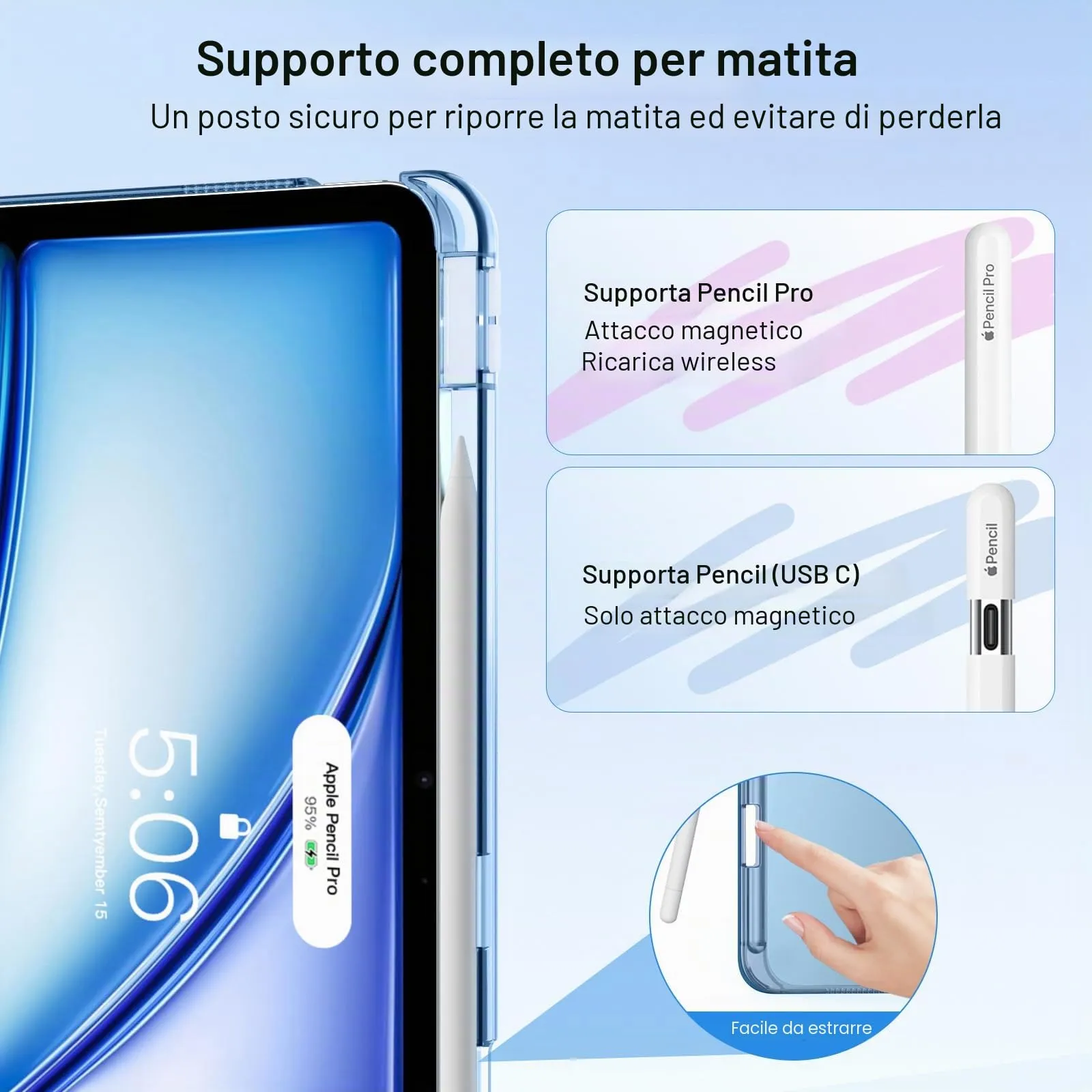 MoKo Cover per iPad Air 13 Pollici Case (M4/M3/M2) con Portapenna - immagine 6