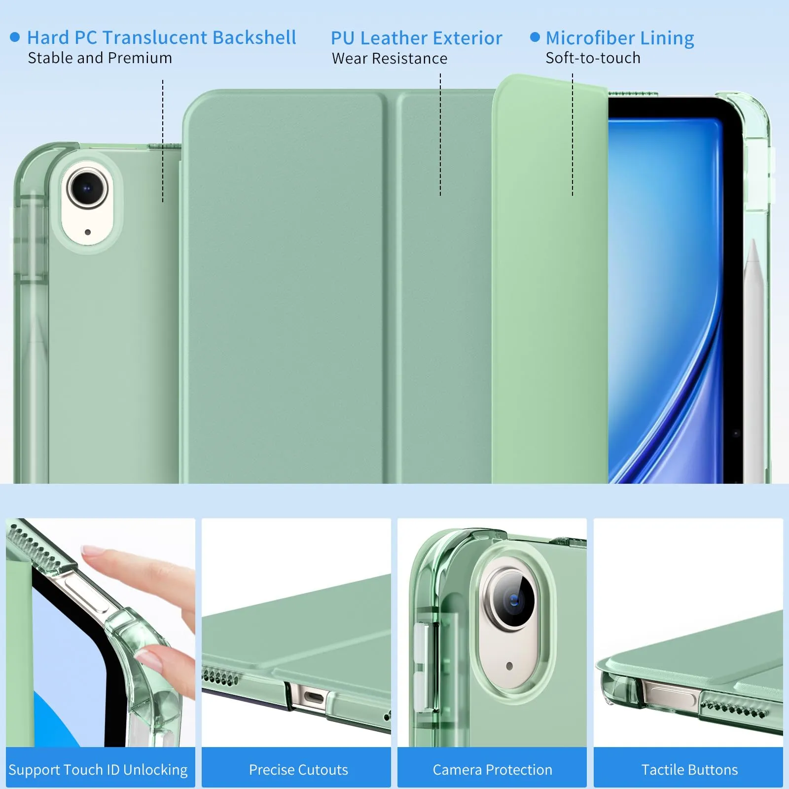 MoKo Cover per iPad Air 13 Pollici Case (M4/M3/M2) con Portapenna - immagine 3