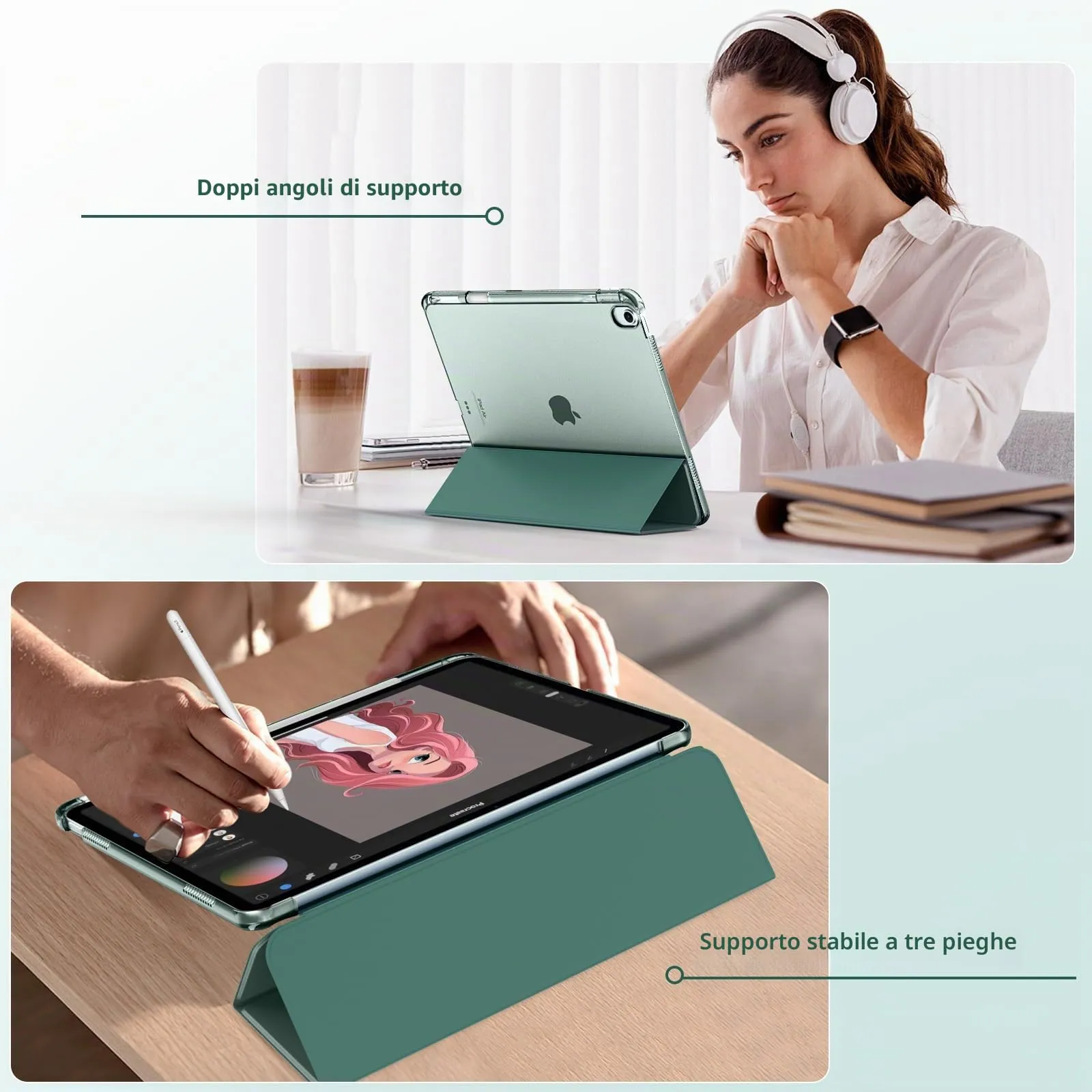 MoKo Cover per iPad Air 13 Pollici Case (M4/M3/M2) con Portapenna - immagine 4