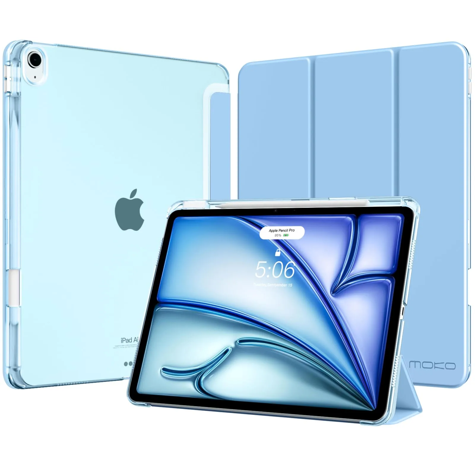 MoKo Cover per iPad Air 13 Pollici Case (M4/M3/M2) con Portapenna - immagine 1