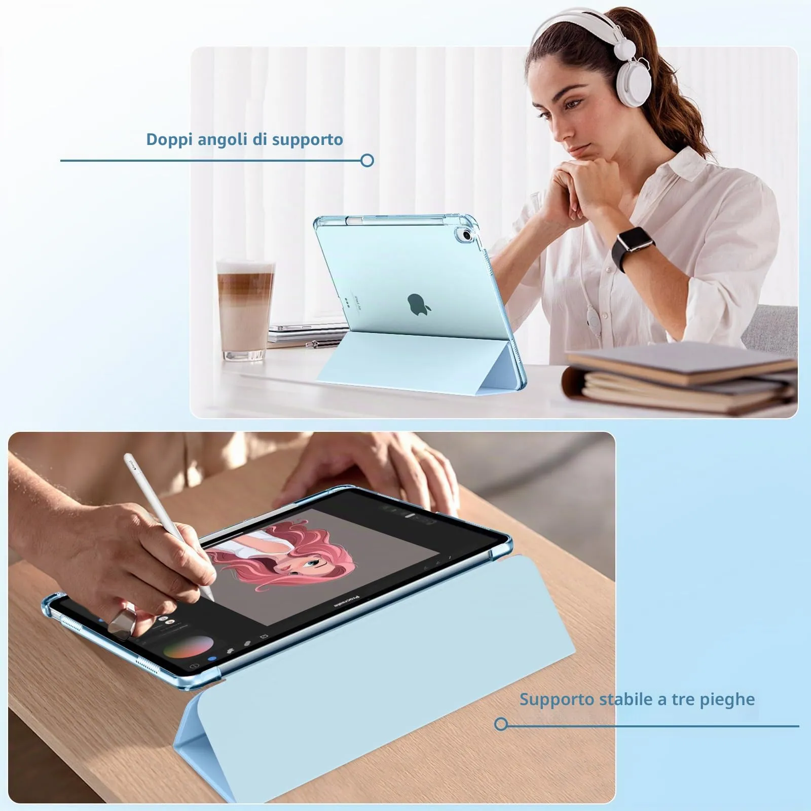 MoKo Cover per iPad Air 13 Pollici Case (M4/M3/M2) con Portapenna - immagine 7