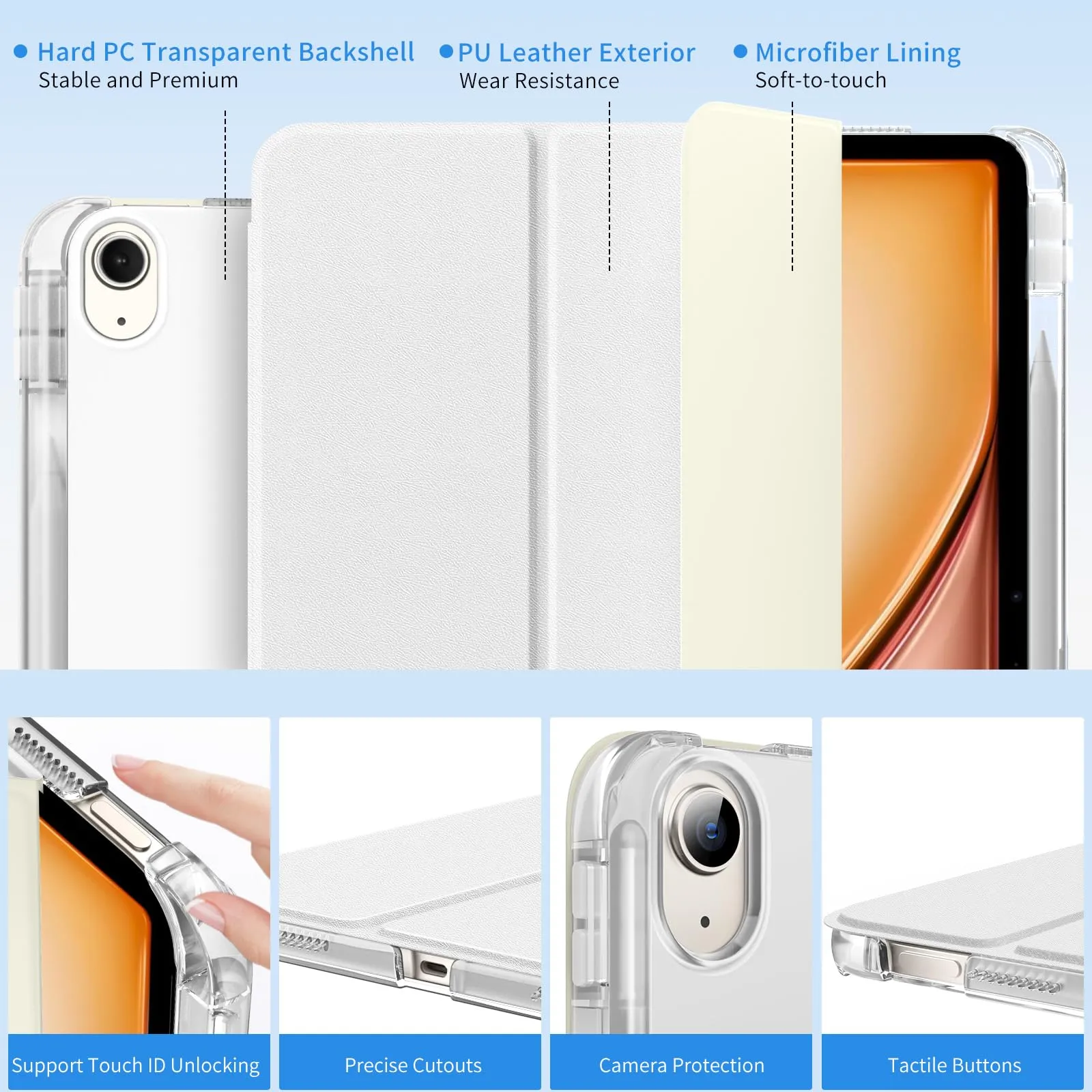 MoKo Cover per iPad Air 13 Pollici Case (M4/M3/M2) con Portapenna - immagine 3