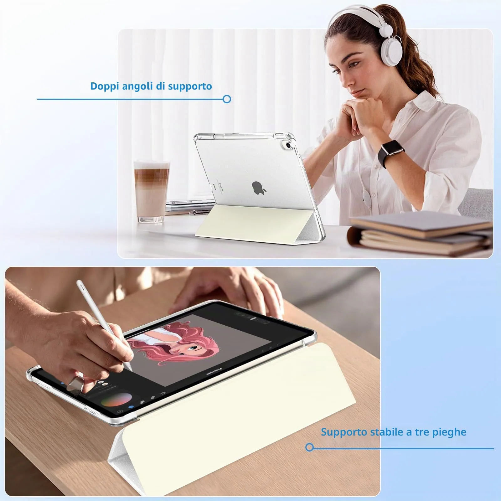 MoKo Cover per iPad Air 13 Pollici Case (M4/M3/M2) con Portapenna - immagine 4