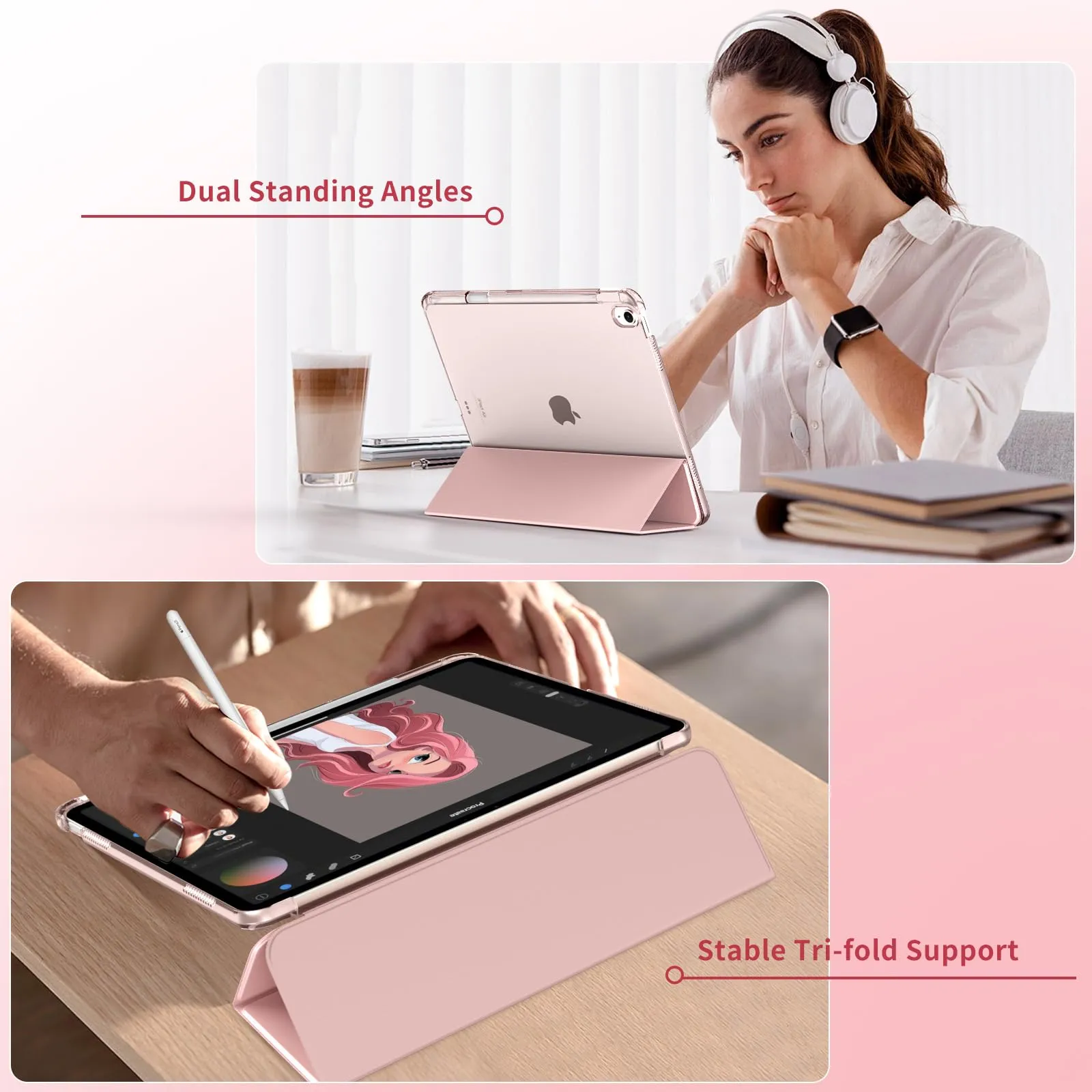 MoKo Cover per iPad Air 13 Pollici Case (M4/M3/M2) con Portapenna - immagine 8
