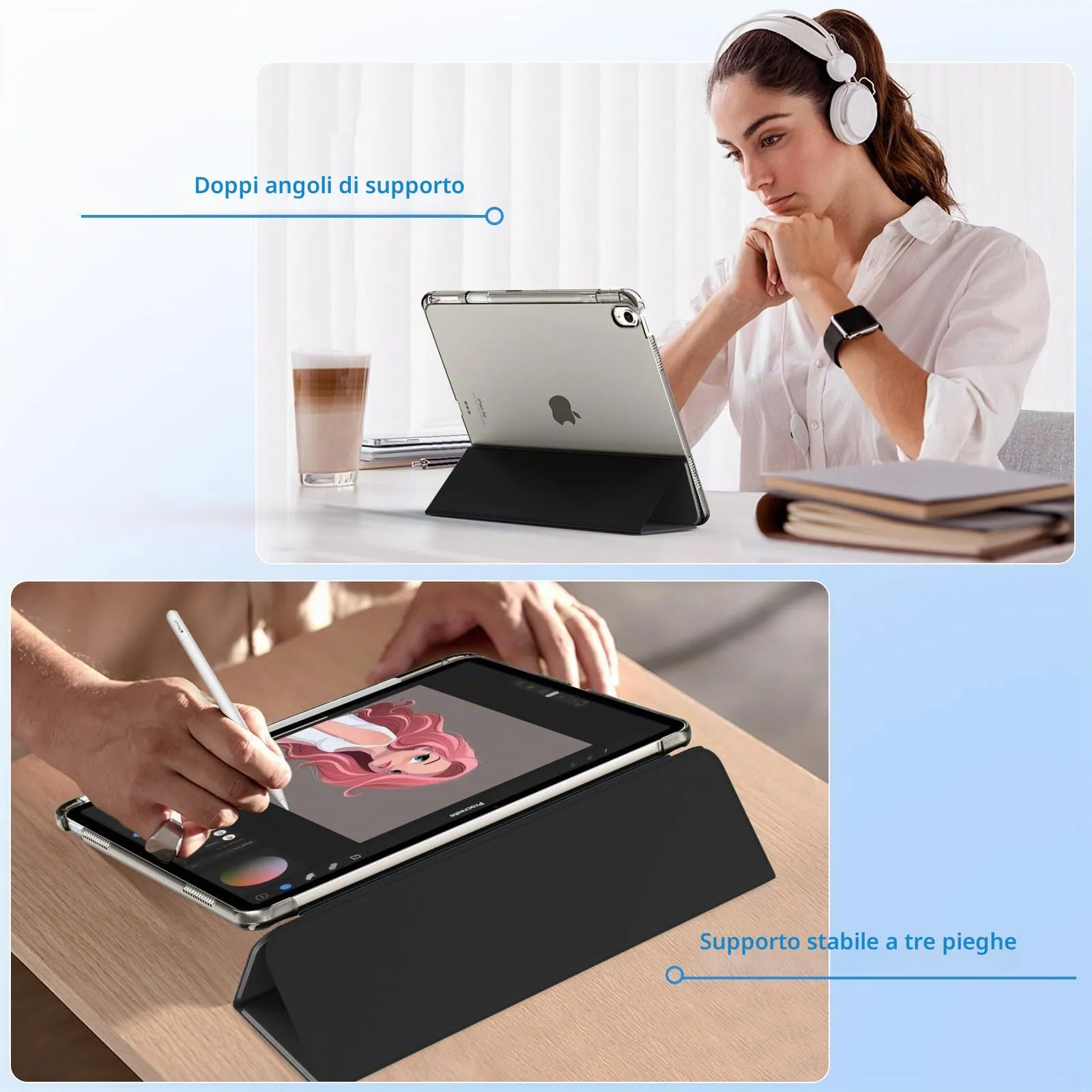 MoKo Cover per iPad Air 13 Pollici Case (M4/M3/M2) con Portapenna - immagine 4