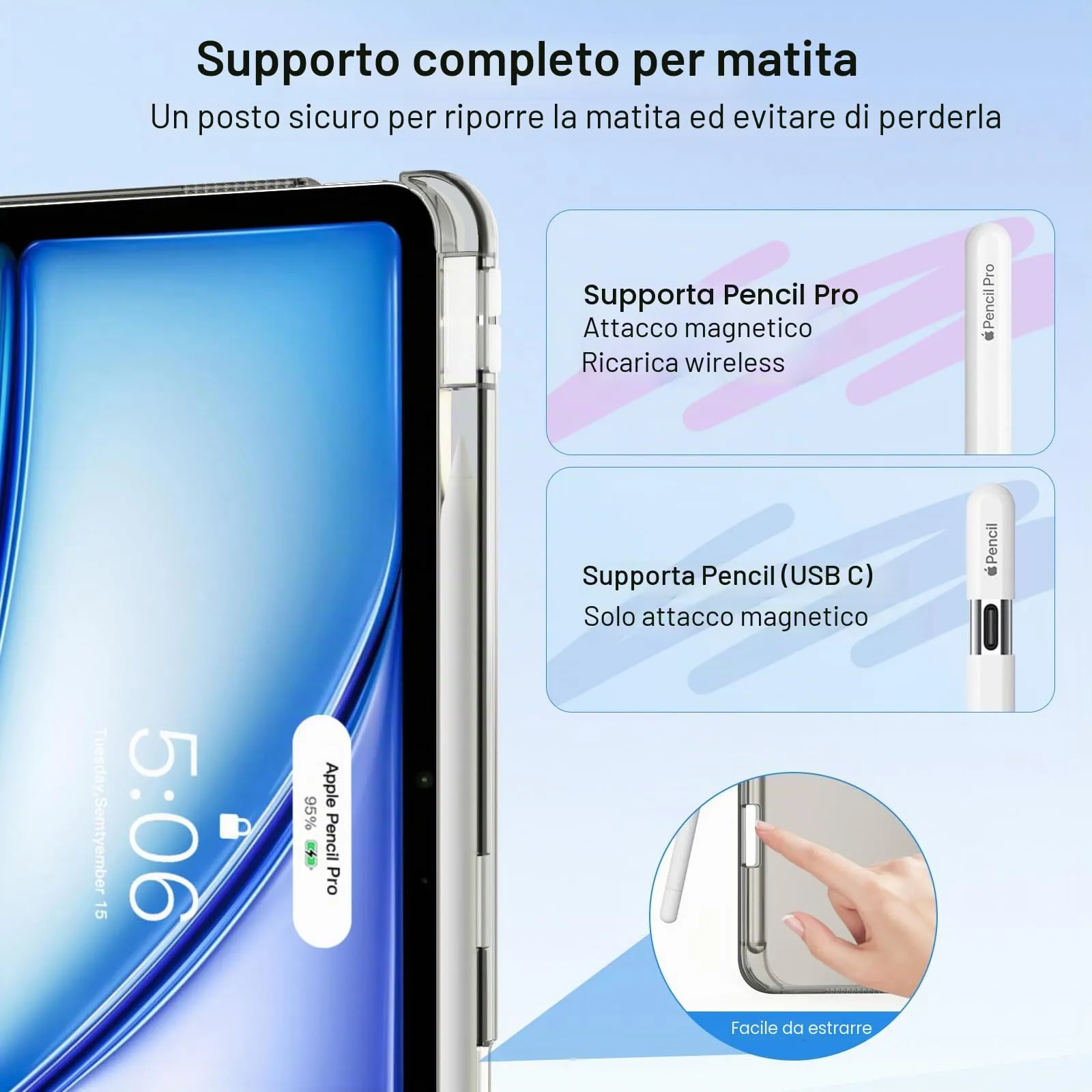 MoKo Cover per iPad Air 13 Pollici Case (M4/M3/M2) con Portapenna - immagine 6