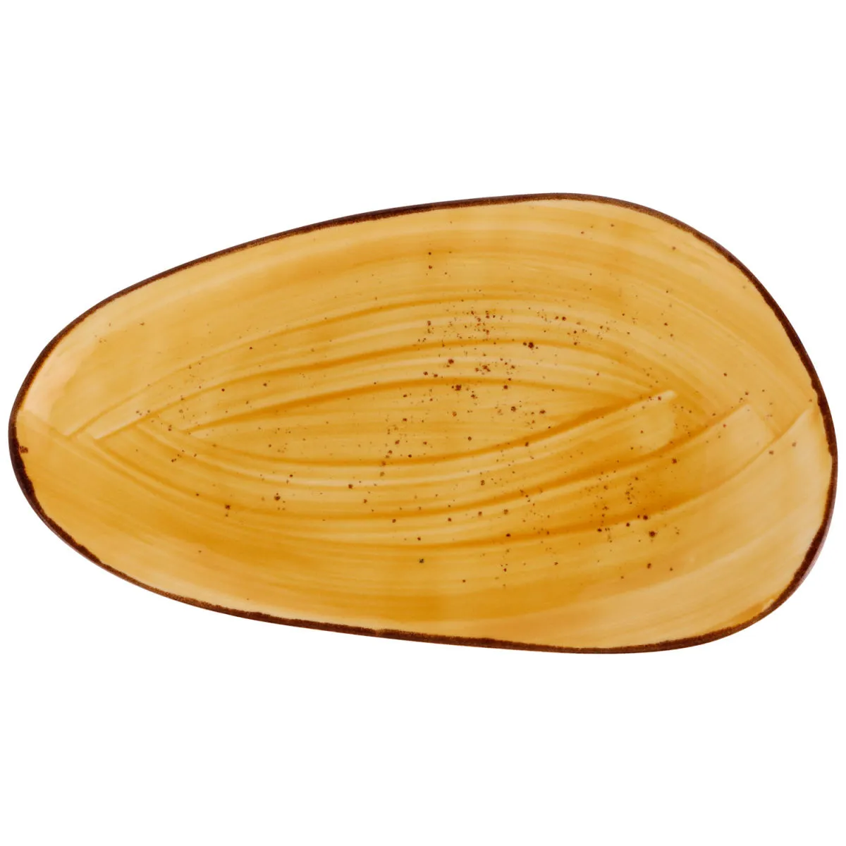 6x VEGA Piatto Nebro forma organica; 17x10x3 cm (LxLxH); giallo; 6 pz. / Pacco - immagine 1