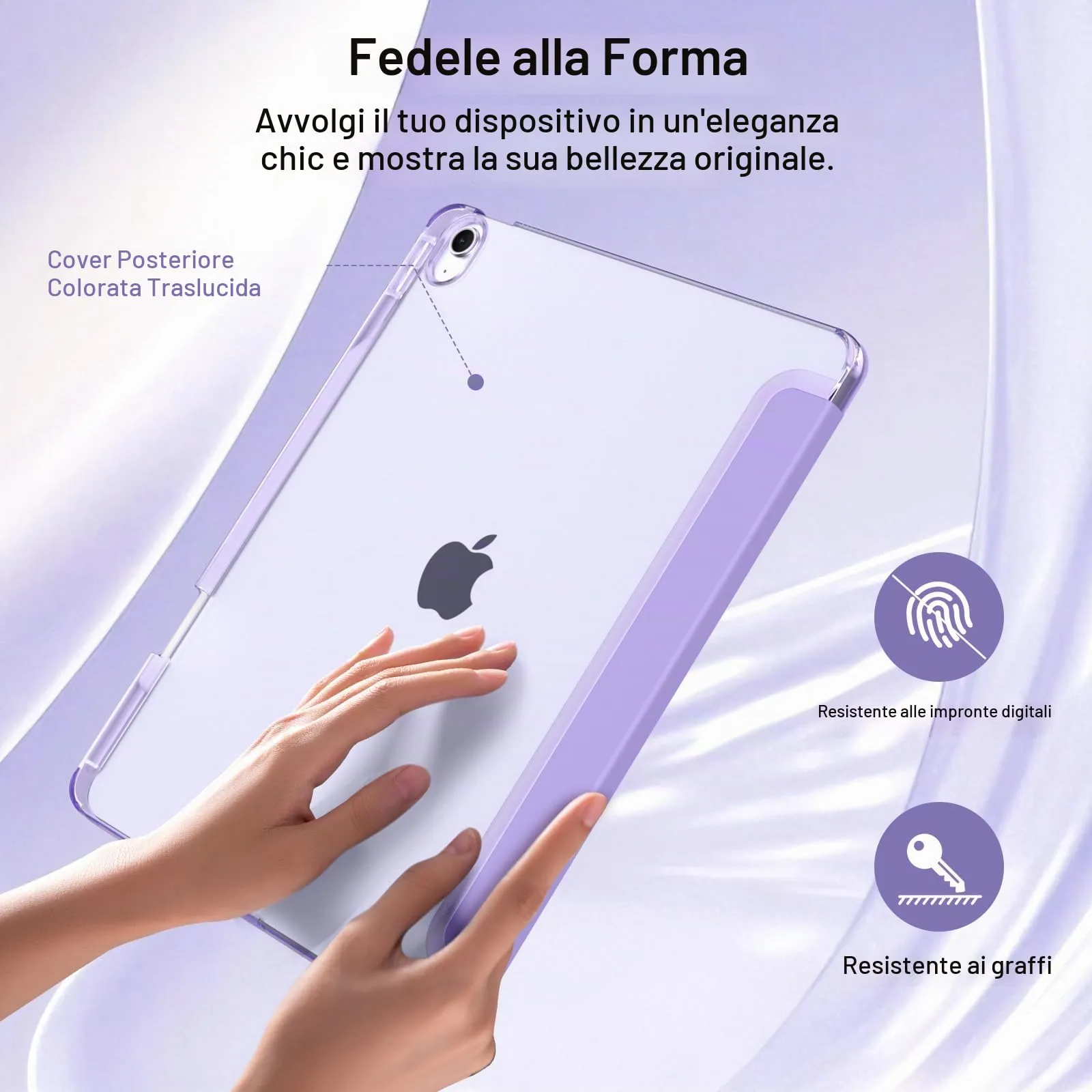 MoKo Cover per iPad Air 13 Pollici Case (M4/M3/M2) con Portapenna, Lilla - immagine 7