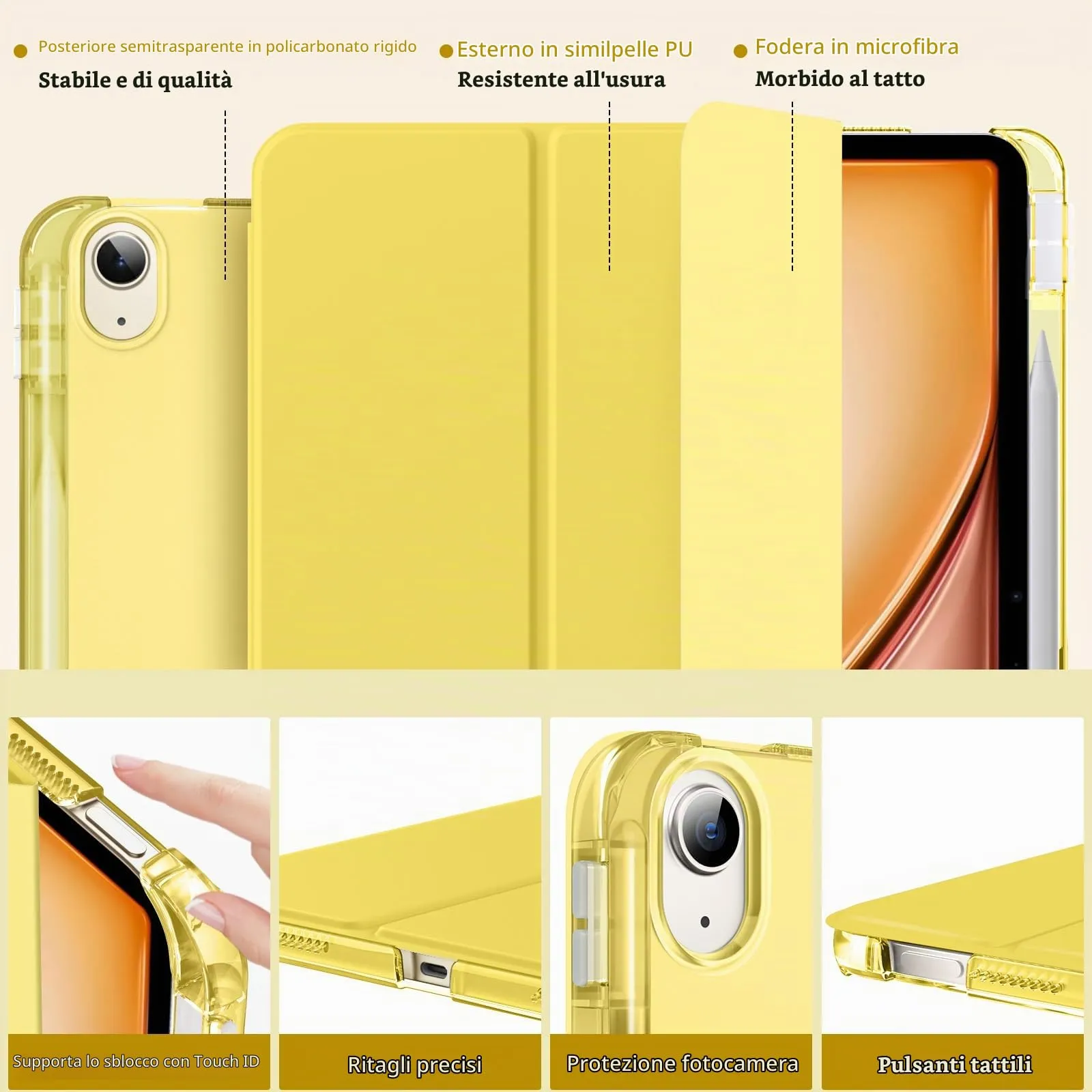 MoKo Cover per iPad Air 13 Pollici Case (M4/M3/M2) con Portapenna - immagine 3