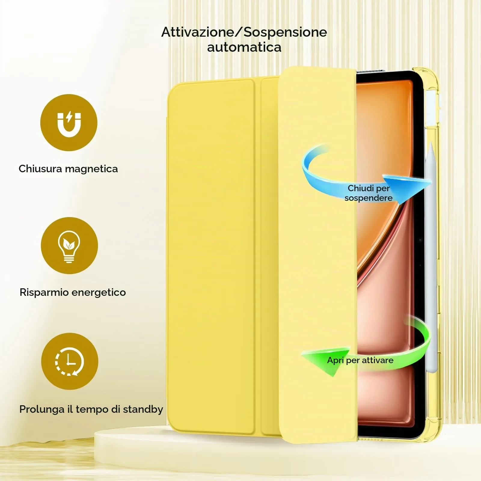 MoKo Cover per iPad Air 13 Pollici Case (M4/M3/M2) con Portapenna - immagine 5