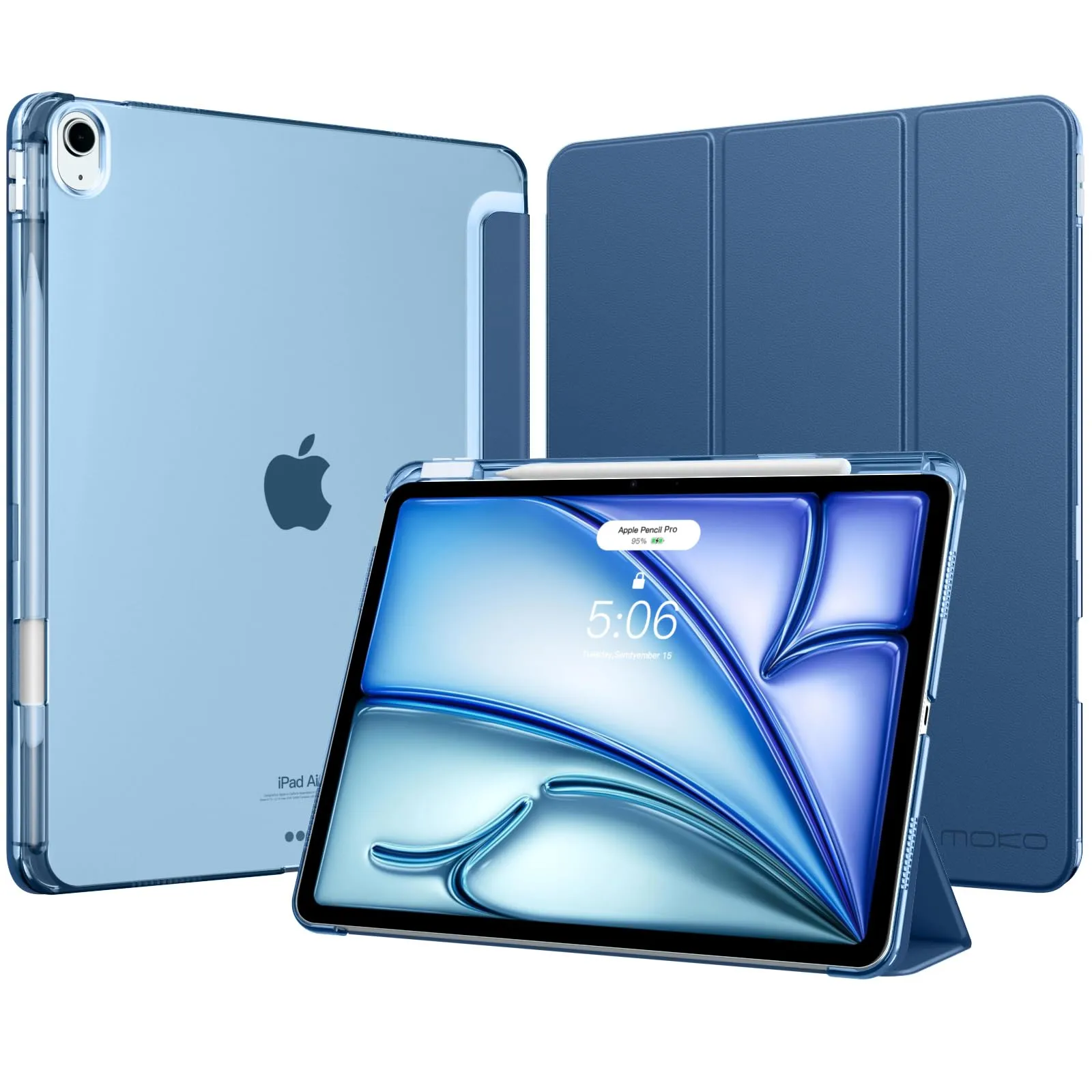 MoKo Cover per iPad Air 13 Pollici Case (M4/M3/M2) con Portapenna - immagine 1