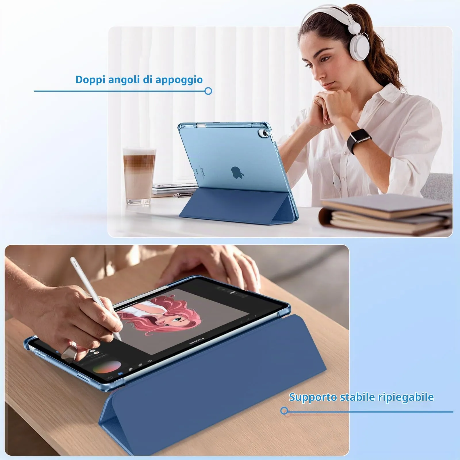 MoKo Cover per iPad Air 13 Pollici Case (M4/M3/M2) con Portapenna - immagine 4