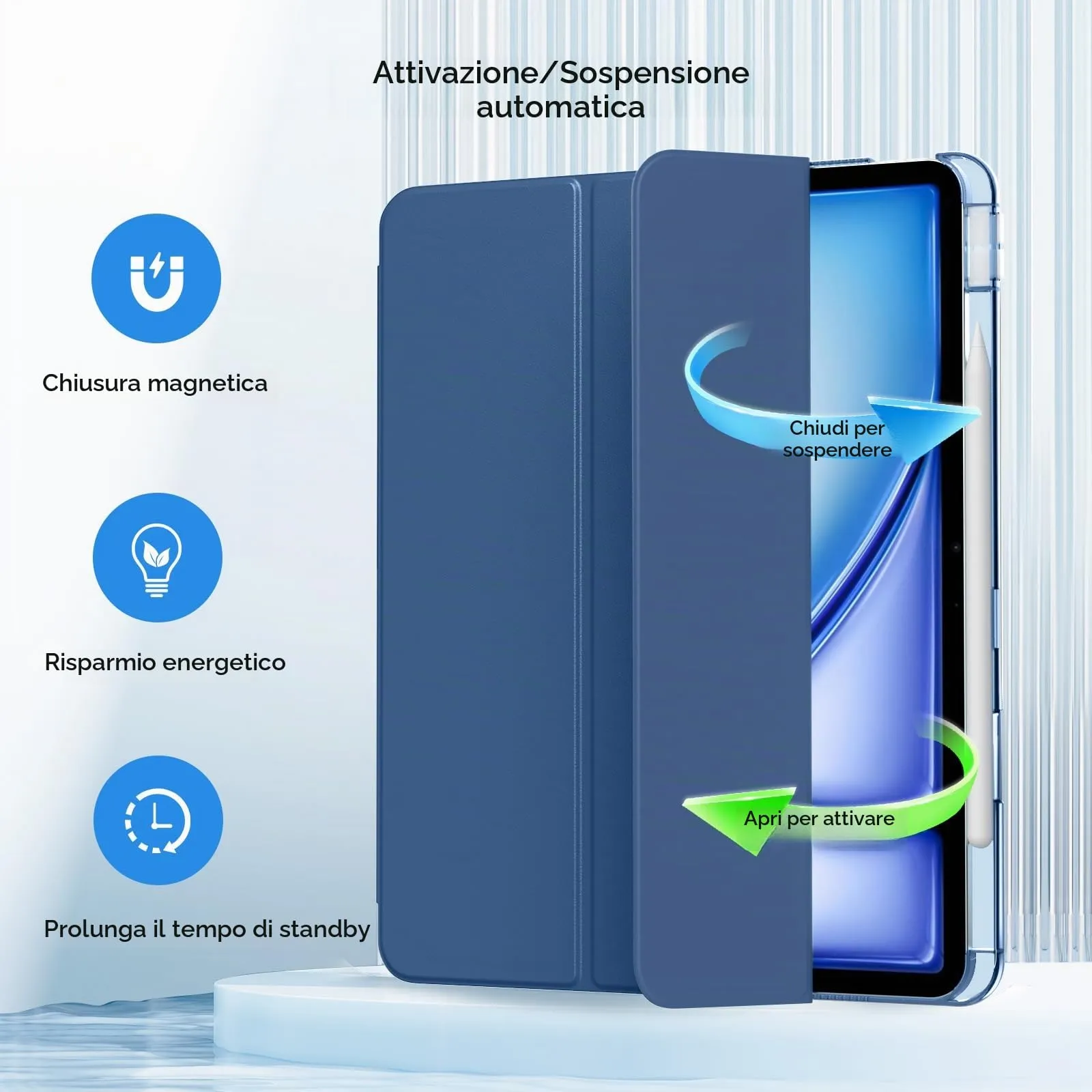 MoKo Cover per iPad Air 13 Pollici Case (M4/M3/M2) con Portapenna - immagine 5