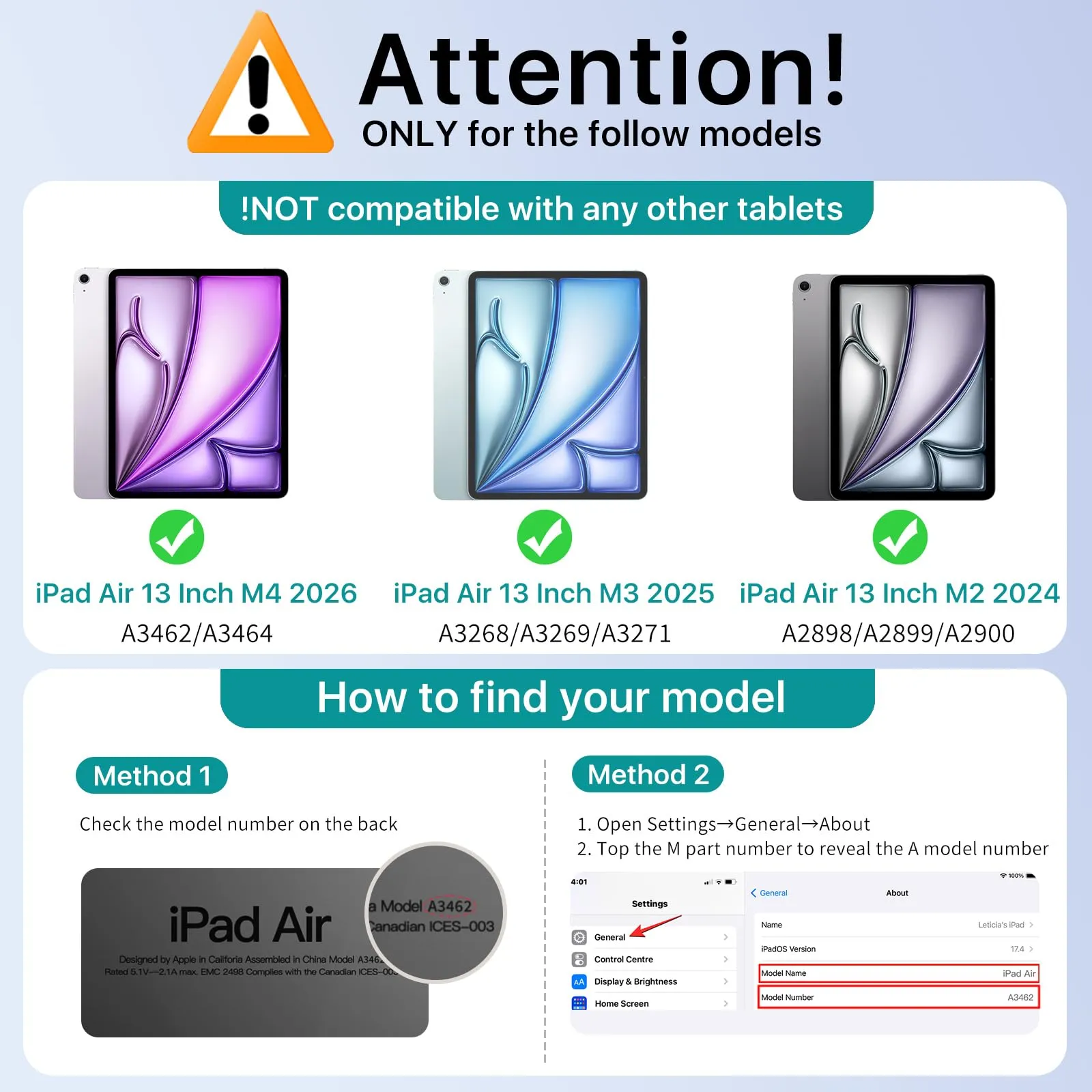 MoKo Cover per iPad Air 13 Pollici Case (M4/M3/M2) con Portapenna - immagine 2