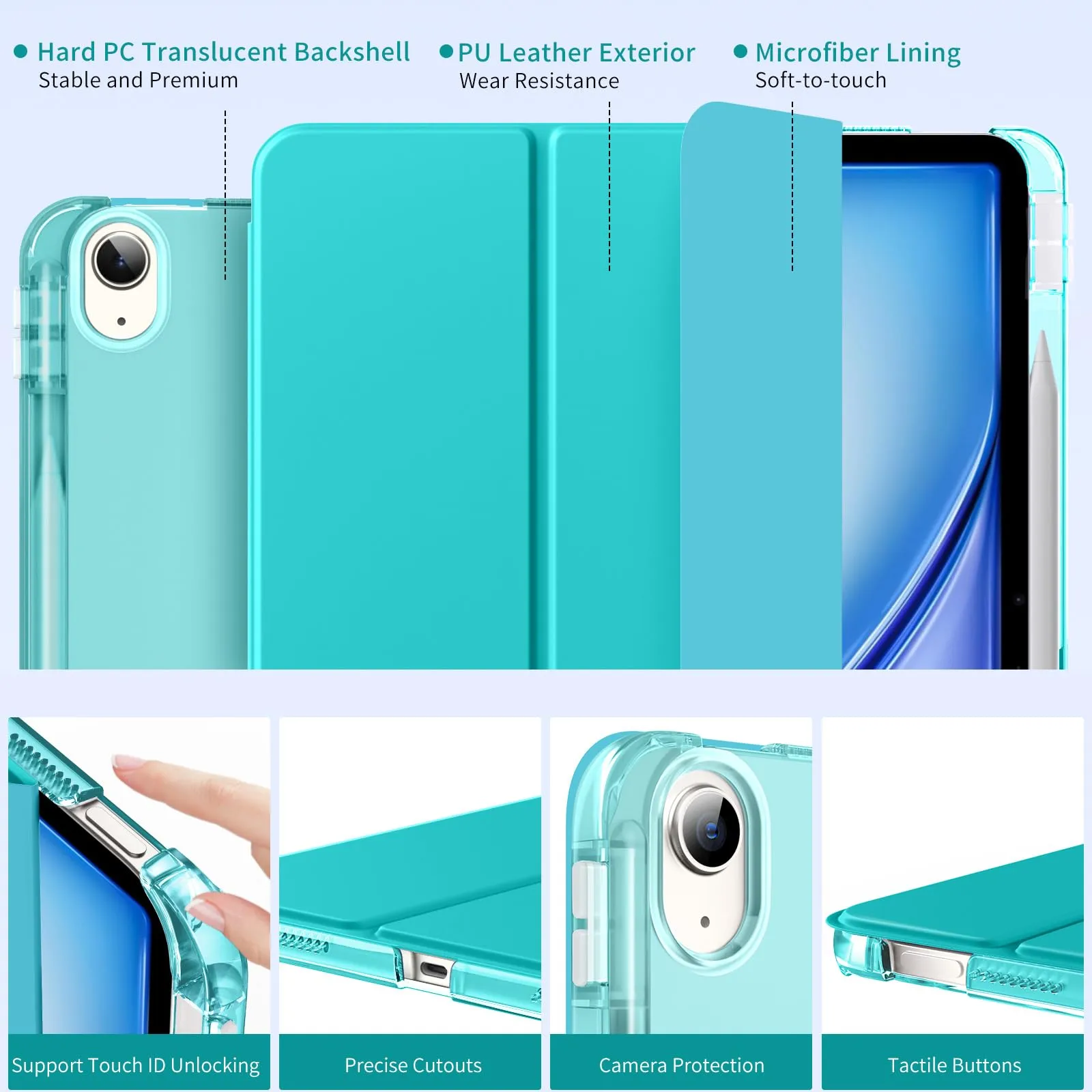MoKo Cover per iPad Air 13 Pollici Case (M4/M3/M2) con Portapenna - immagine 3